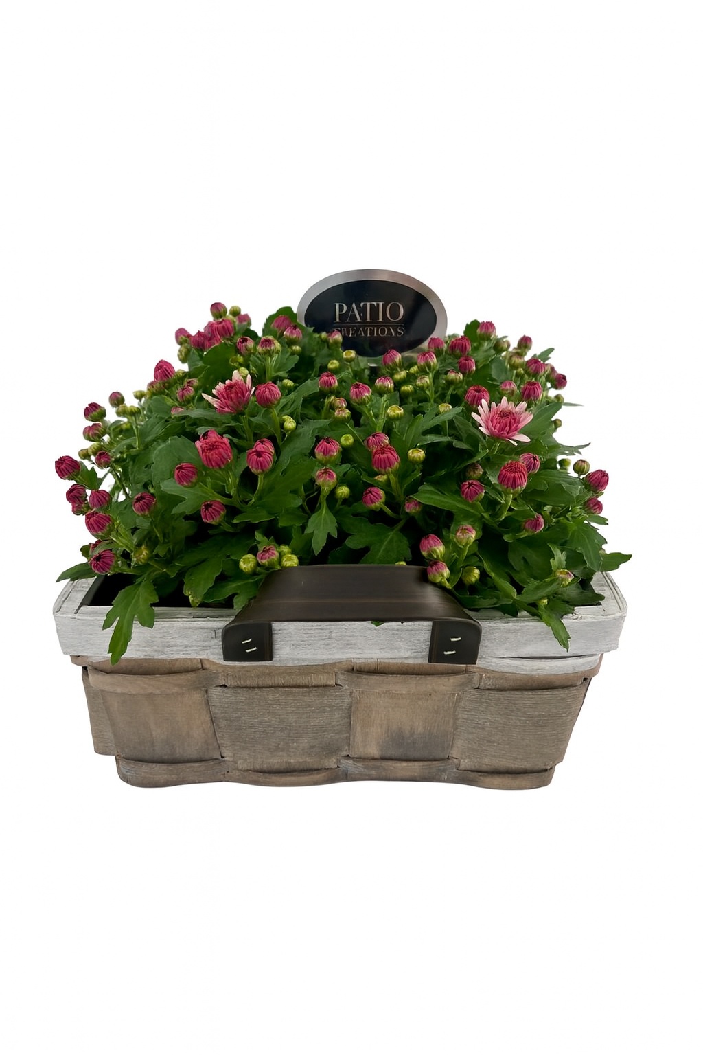 CHR829-9006 Chrysanthemun Fenna lederlook handvat vierkant, D 24 cm CHR829-9006 Chrysanthemun Fenna lederlook handvat vierkant, D 24 cm