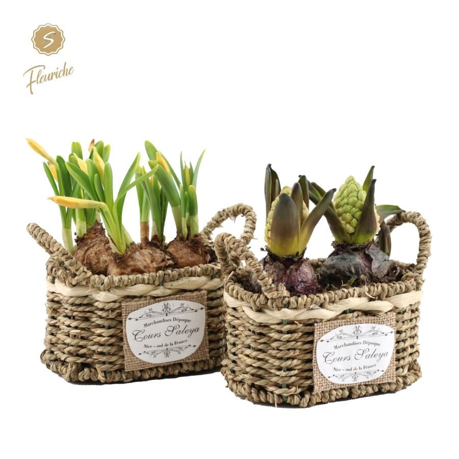 (2400) Hyacint Seagrass Basket 2PP, D 16 cm
