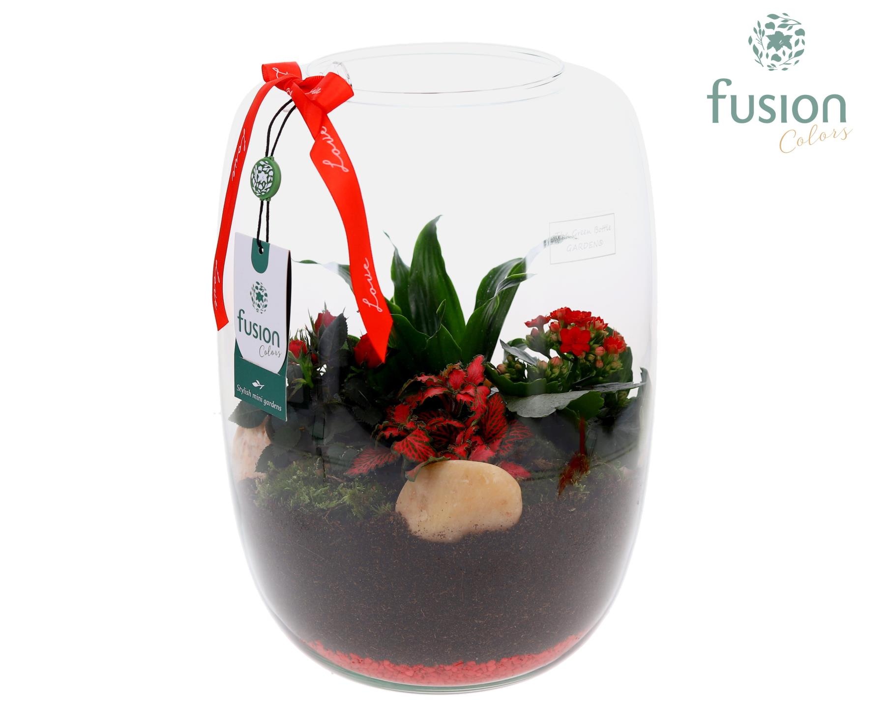 Green Bottle Isabella XLarge Love met arrangement, D 23