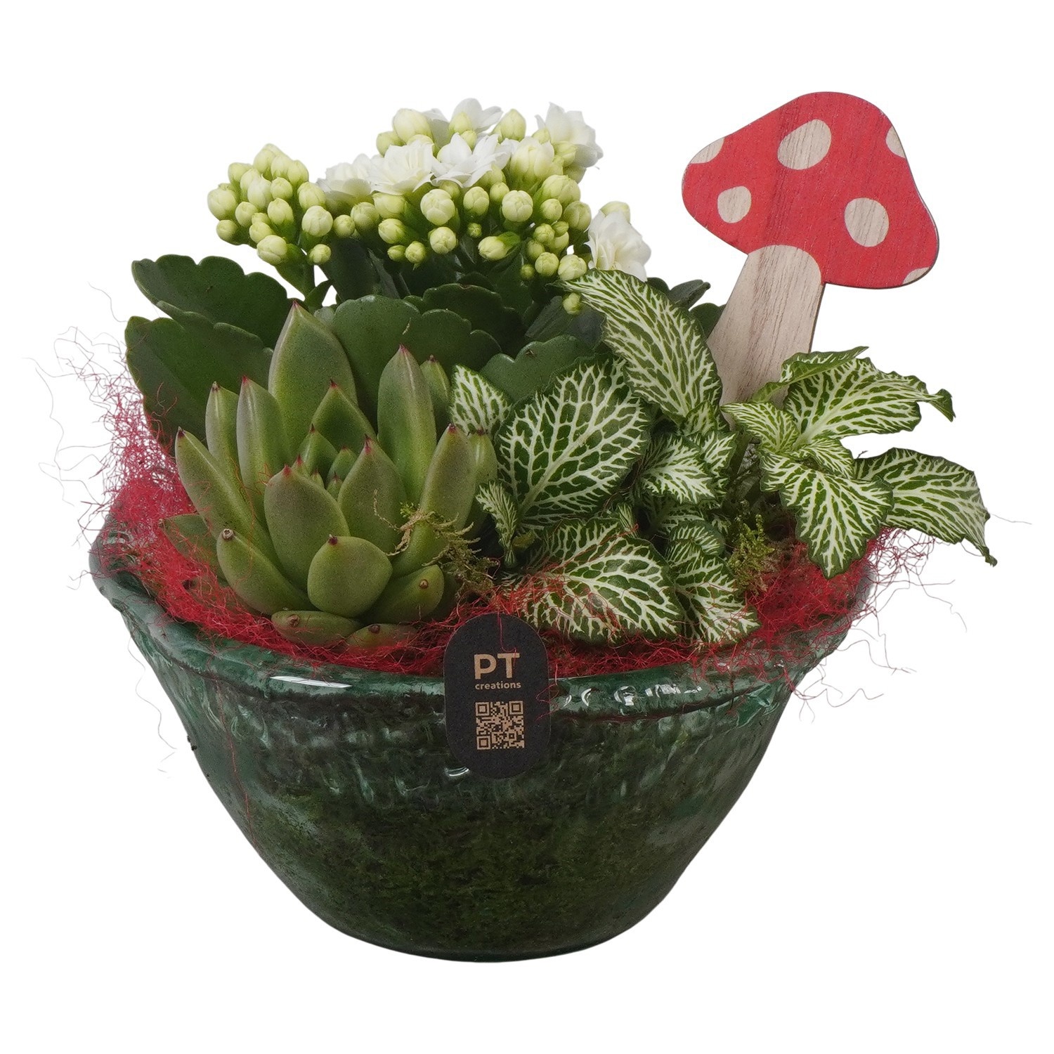 PTHG8231 Arrangement Autumn Glass in glas schaal, D 15