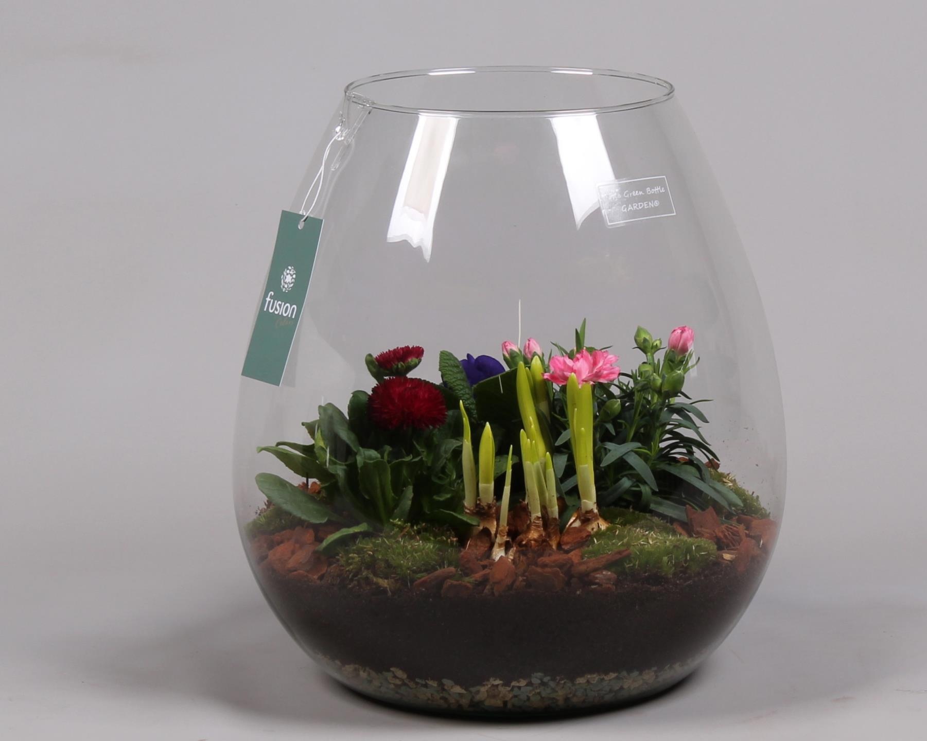 Green Bottle Abby XLarge Voorjaar met Arrangement, D 29