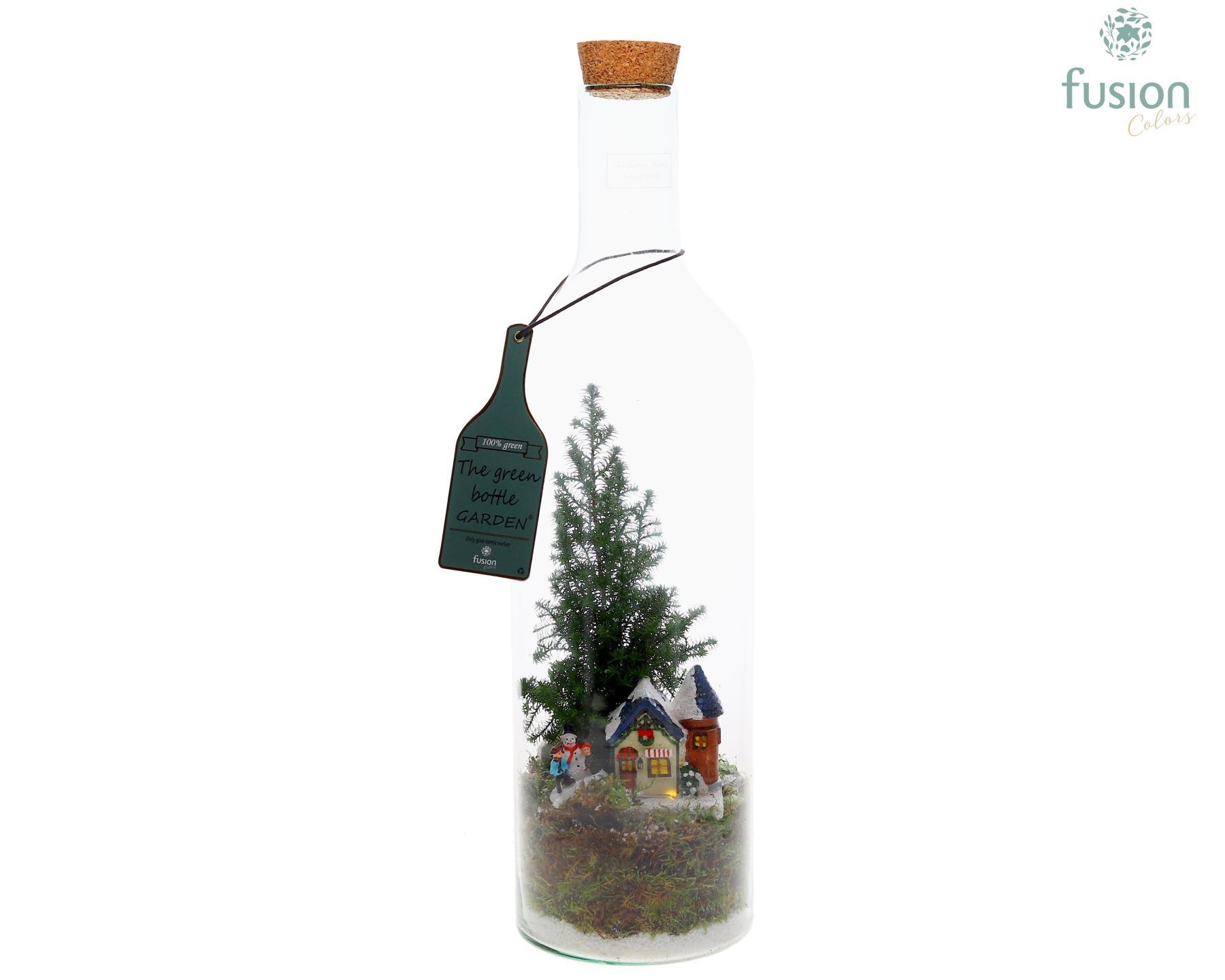 Green Bottle fles L met Chamaecyparis, D 15