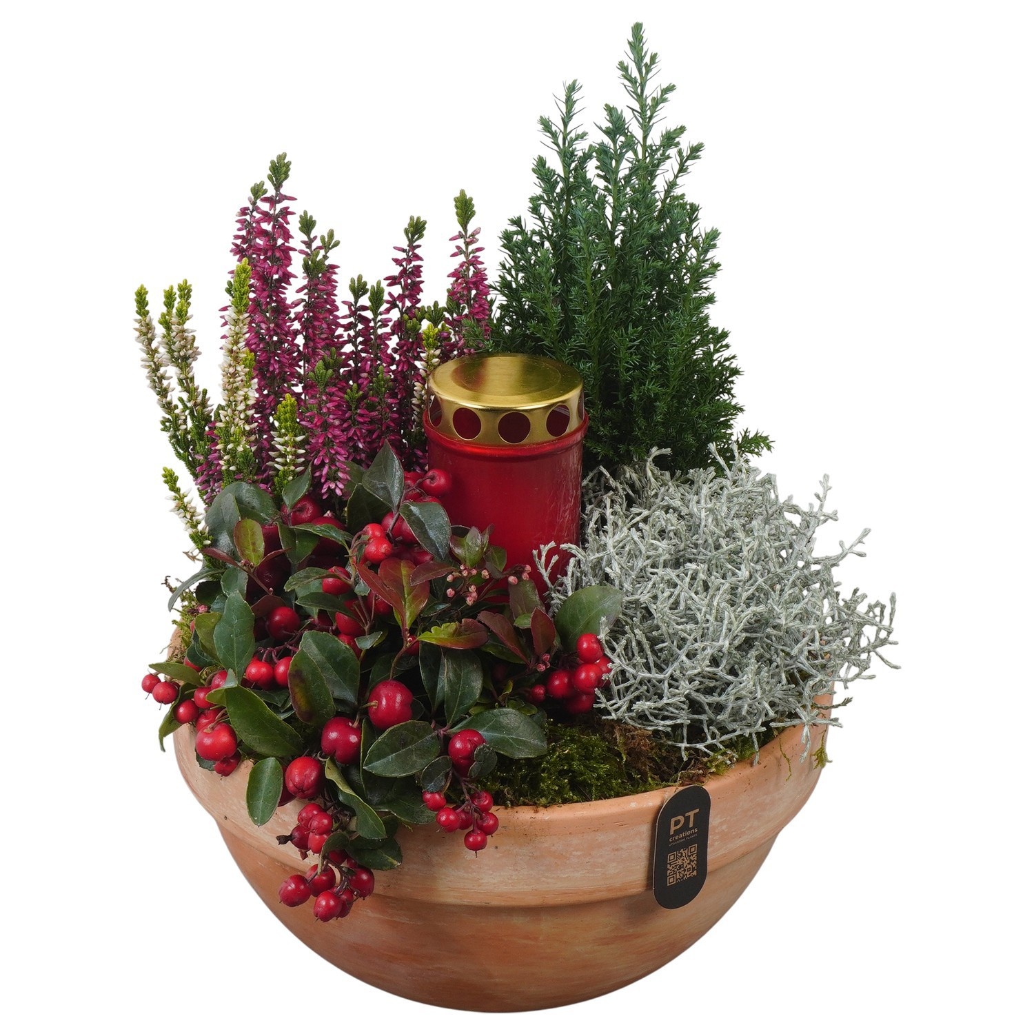 PTAH3082 Arrangement Allerheiligen in terracotta schaal, D 26