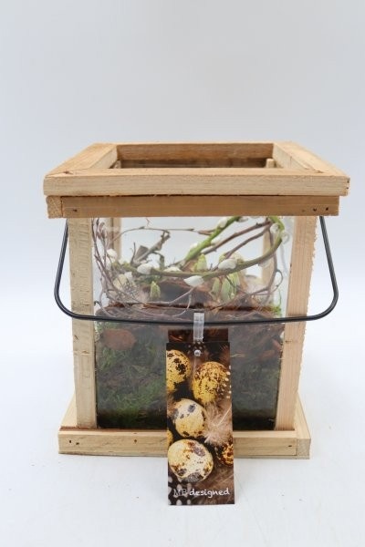 Pasen, houten lantaarn naturel, D 20