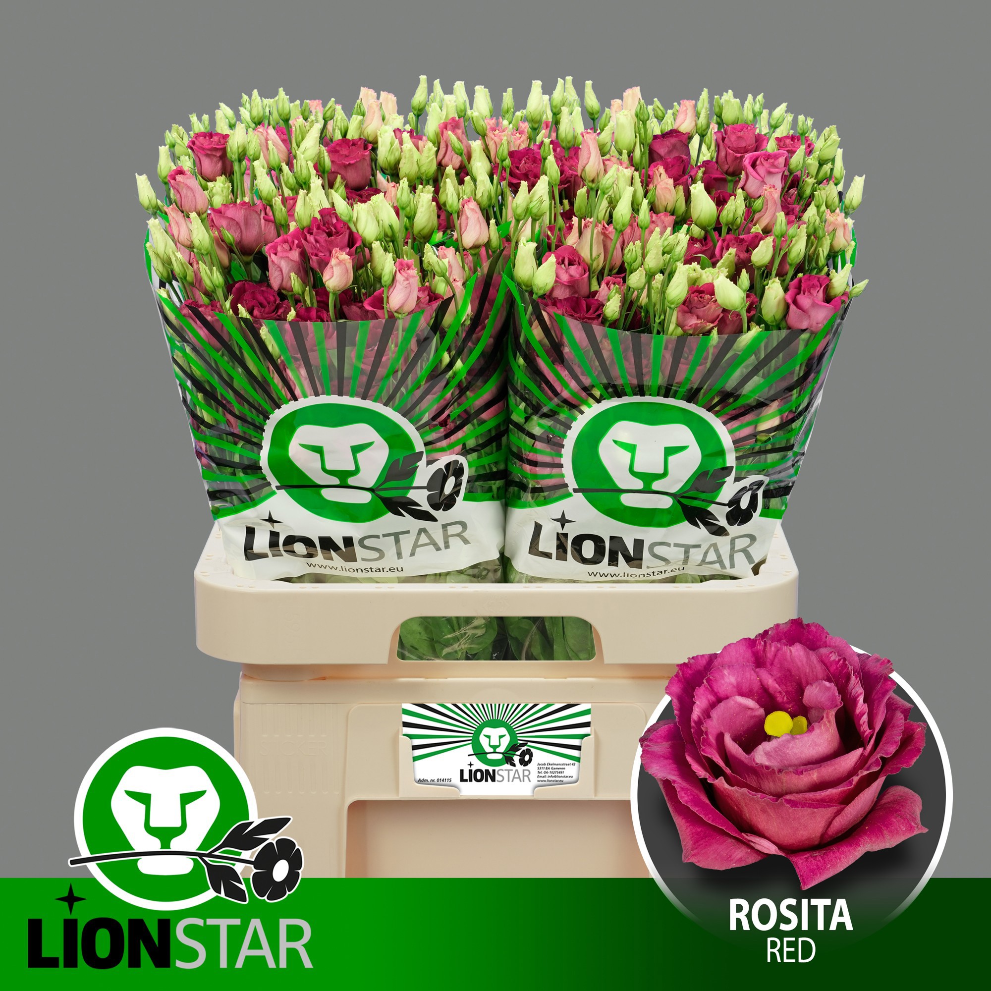 Эустома Розита Рэд 70 (красн.), шт.