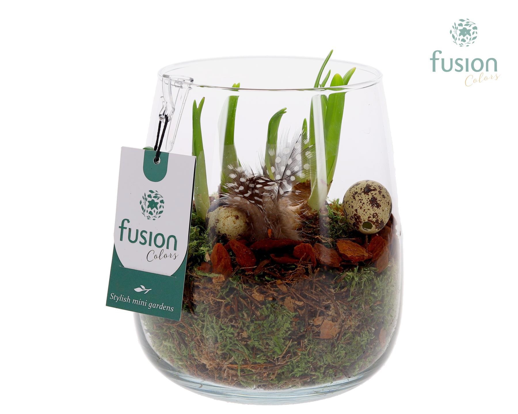 Glas Alzada klein met Pasen arrangement, D 15