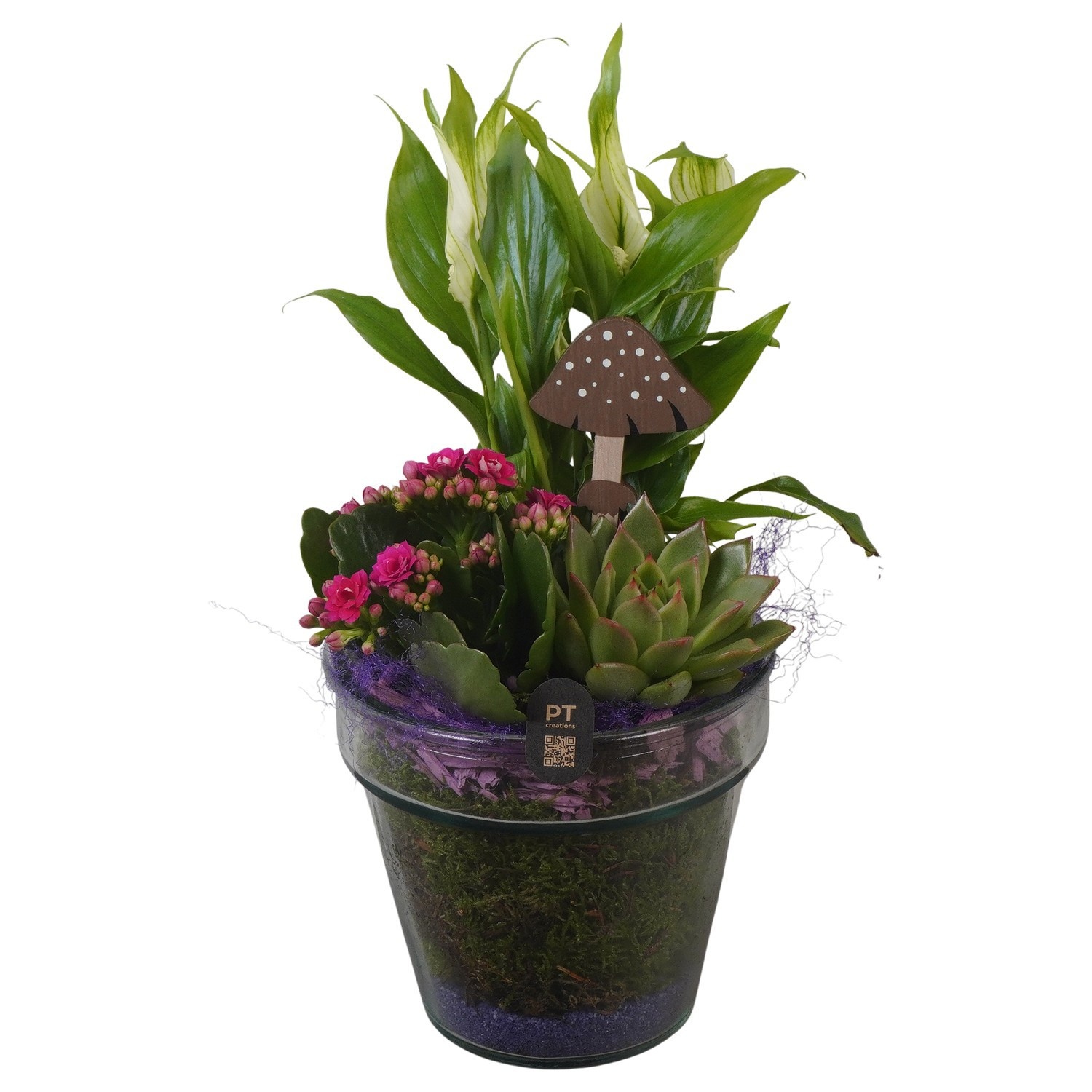 PTHG8280 Arrangement Autumn Glass in glazen vaas, D 13