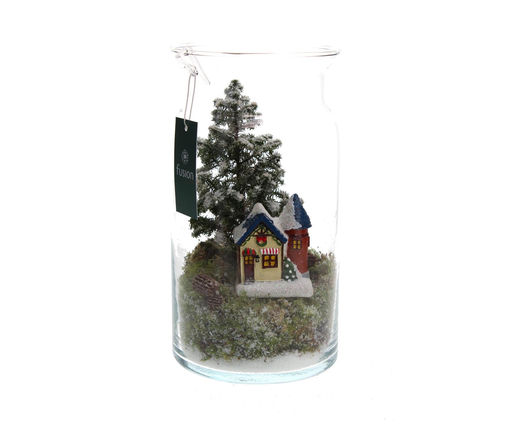 Kerst glas beplant, D 16