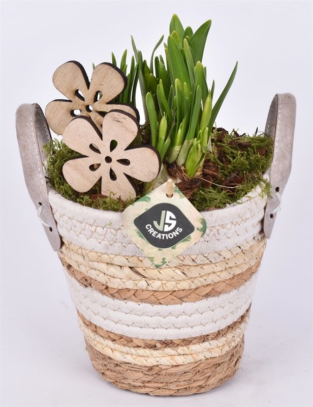 Touwmand met handvat 17cm, D 17