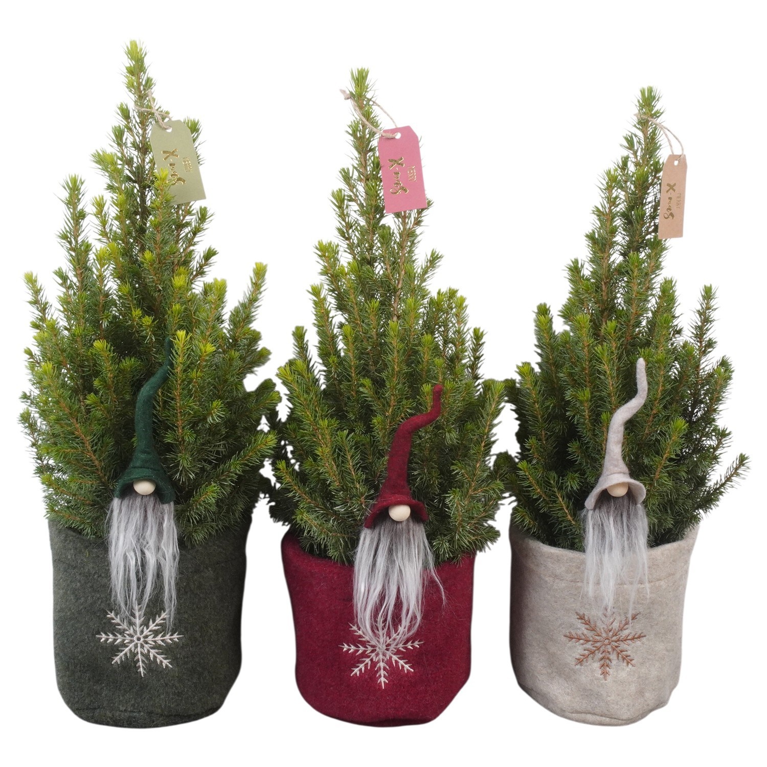 PTK26341 Conica Perfecta in stoffen potcover mix met decoratie, D 13