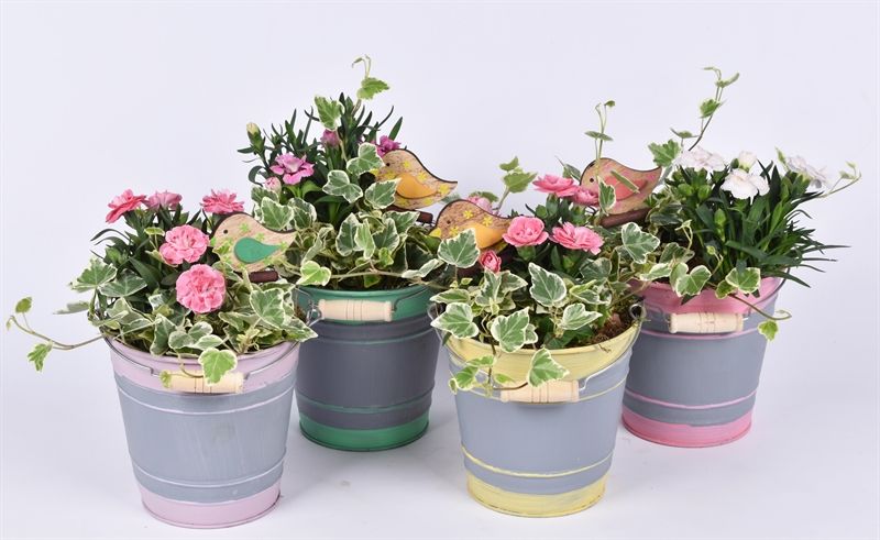 Zink emmer gekl.rand 13cm, D 13