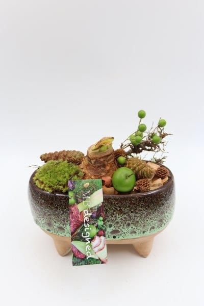 Amaryllis Luxe keramiek ovaal op pootjes, D 22 cm Amaryllis Luxe keramiek ovaal op pootjes, D 22 cm