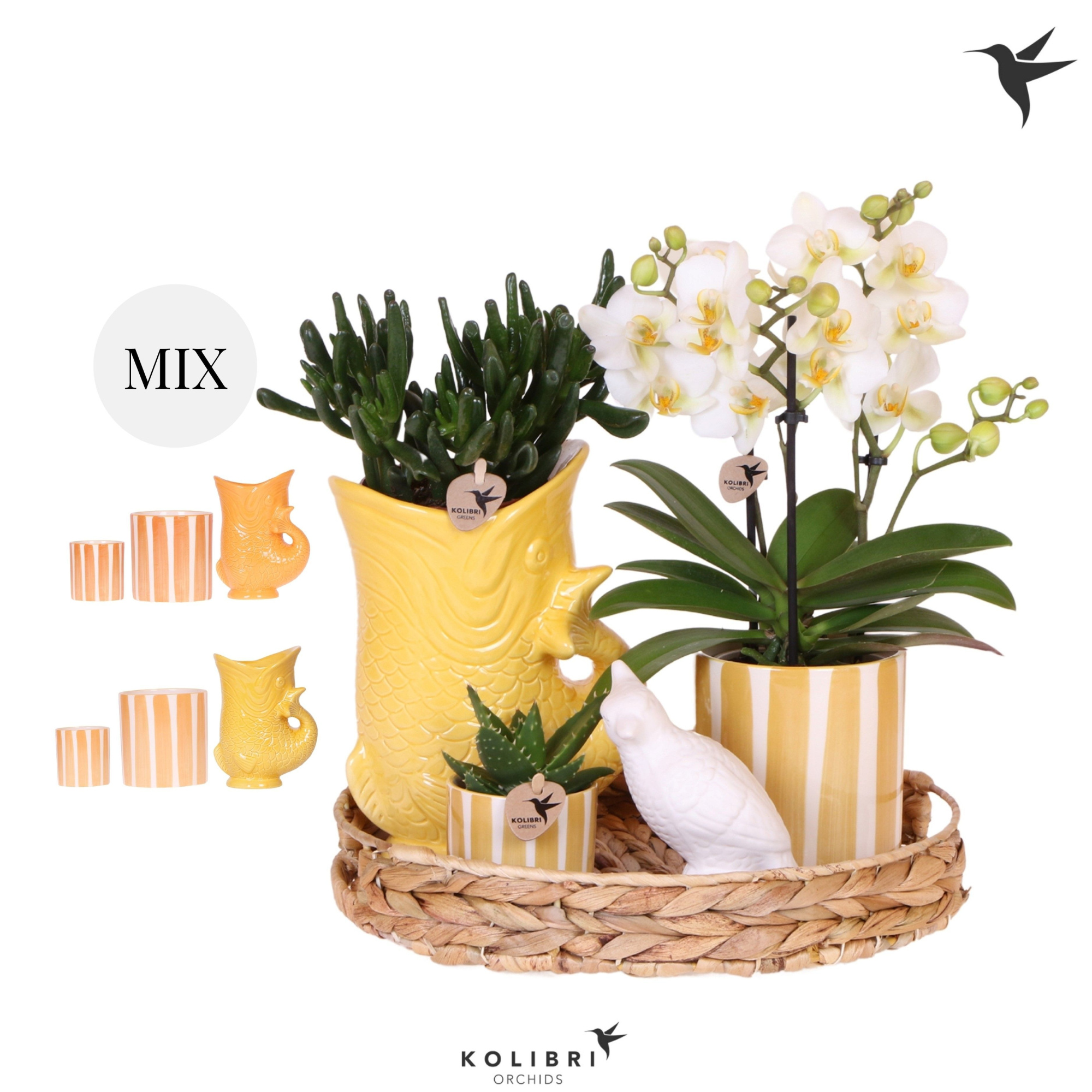 Kolibri Gift Set Mediterranean Sunset yellow orange mix, D 30 cm
