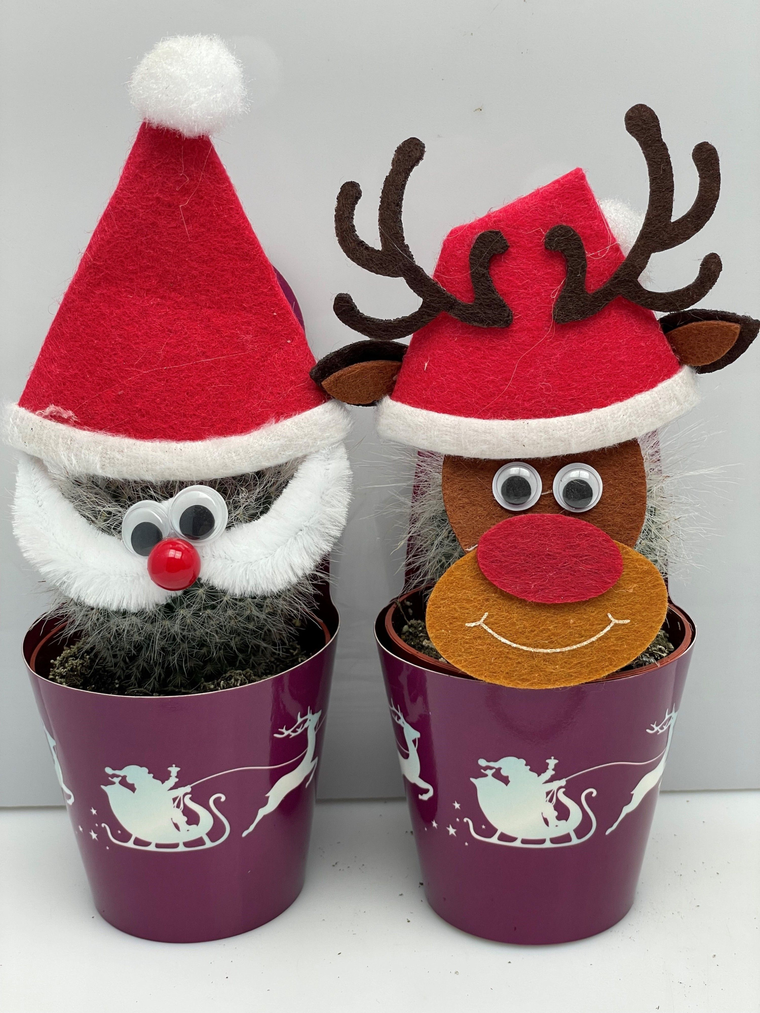 964 50%Reindeer50%kerstman Carry Cover cac6,5 cm, D 7,5 cm