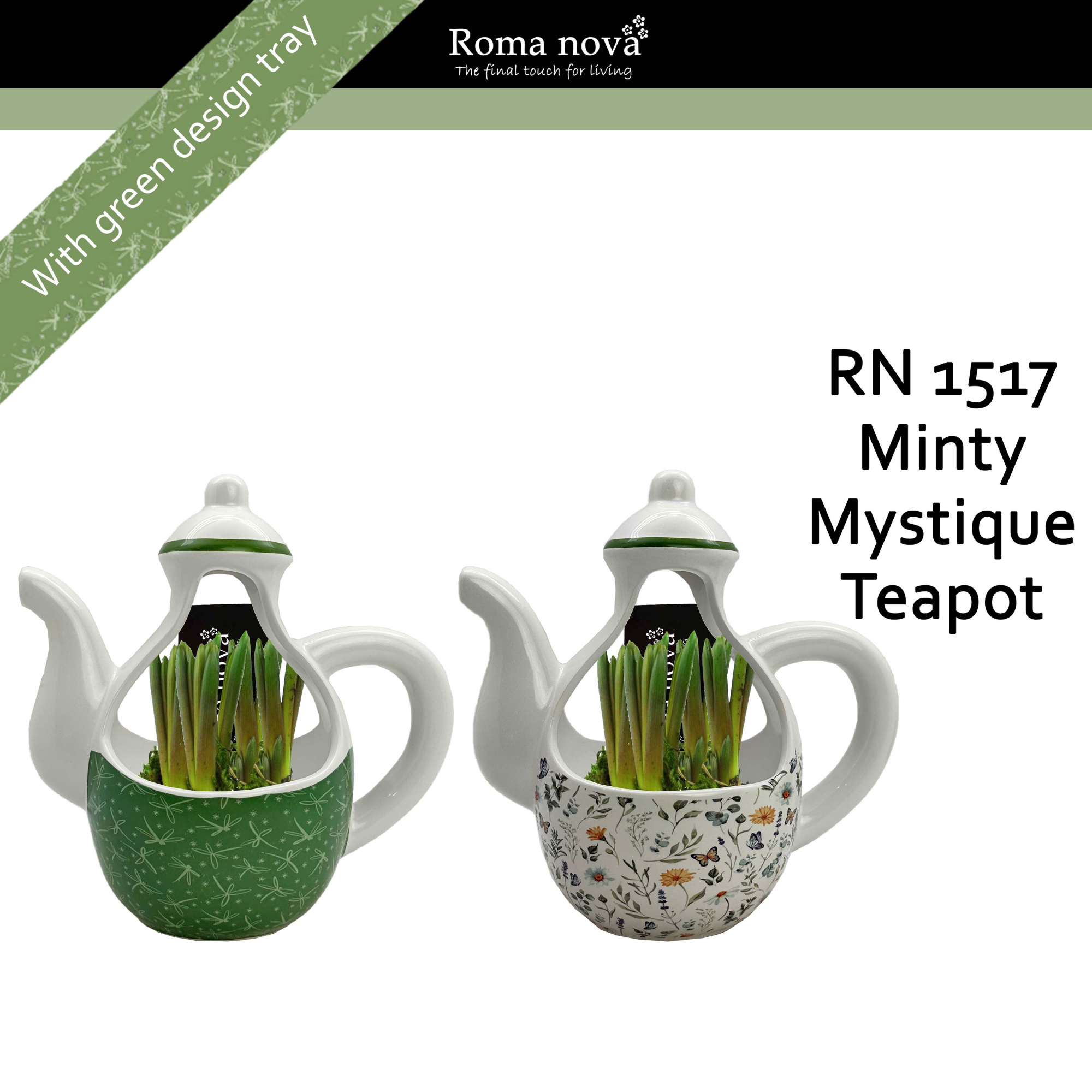 1517 - Minty Mystique Teapot (Muscari), D 21