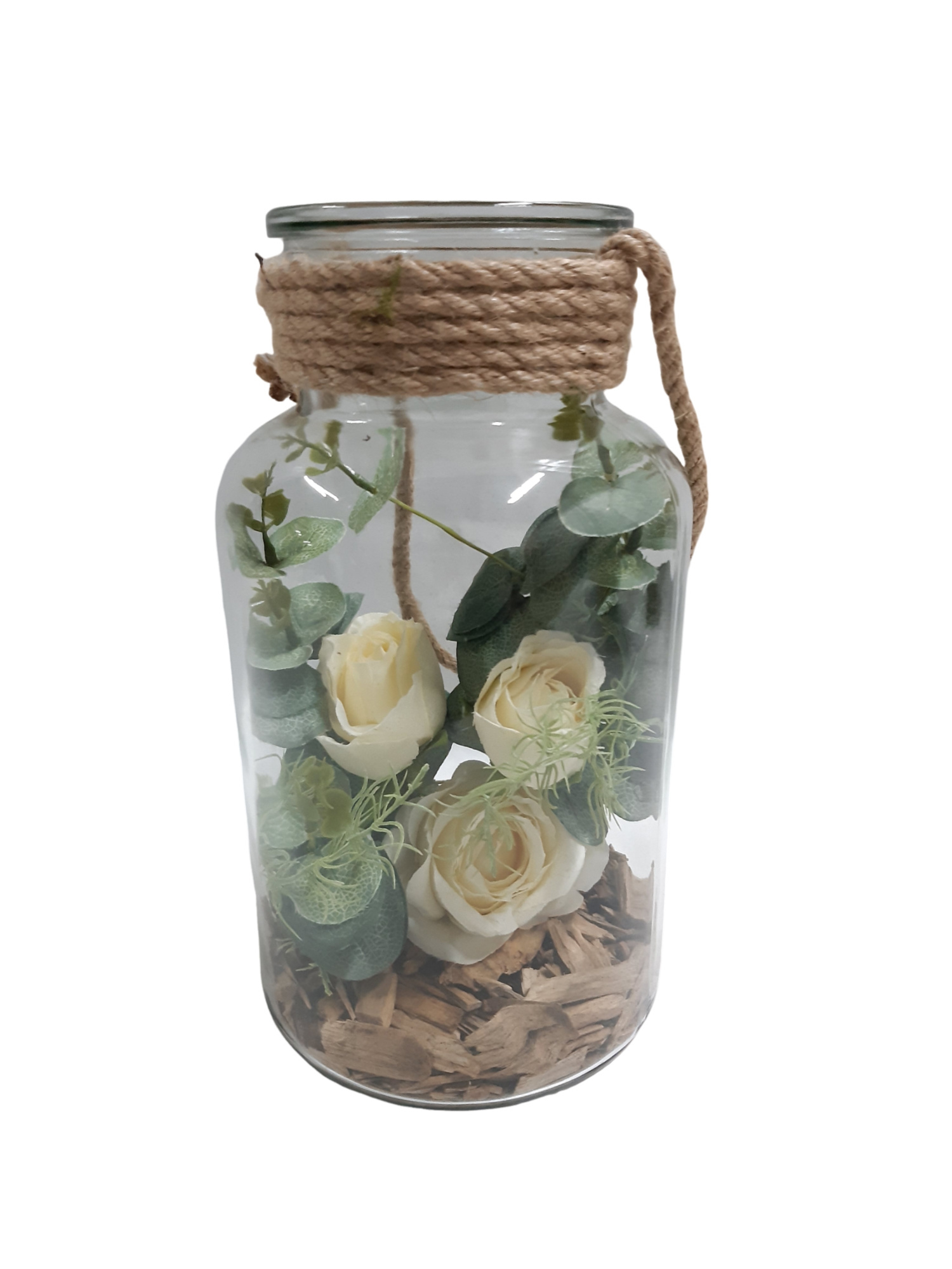 714FRD Fles / Terrarium 14/26 Foam Rose Branch Deco, D 14