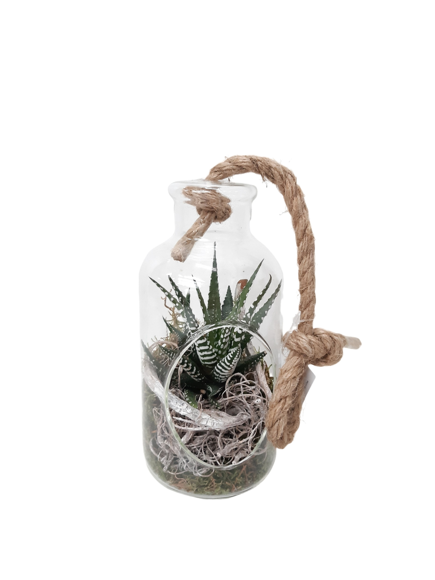 HDR09 flesje 8/17cm + touw, D 8 cm