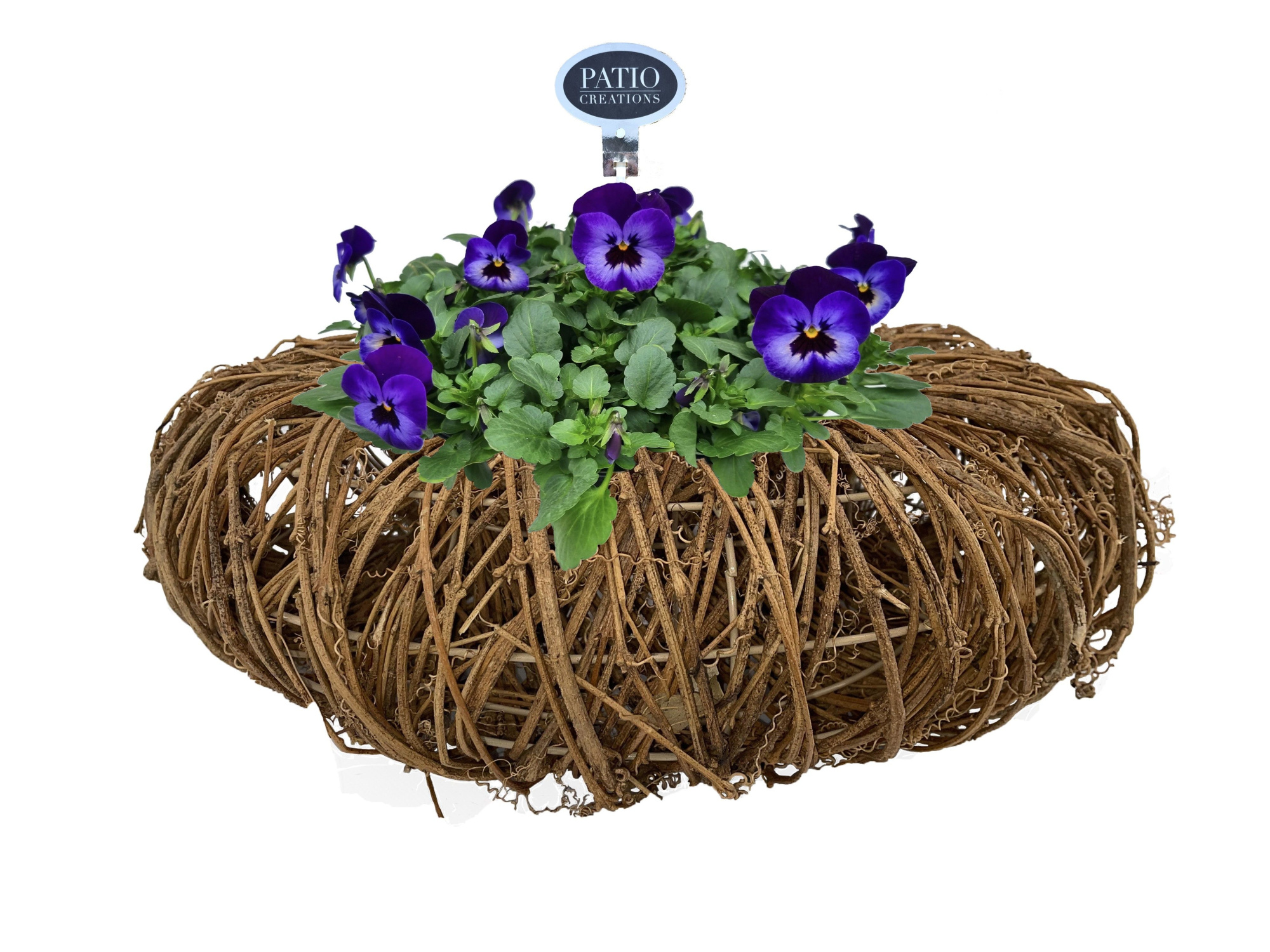 V525-9323 Viola krans rattan, D 40 cm