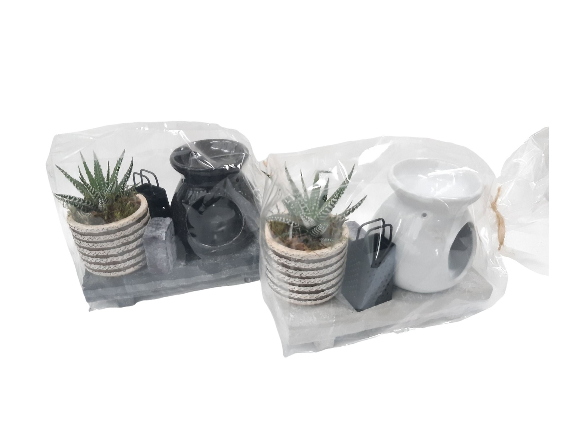 Beton Plateau aromabrander, Concrete pot in giftpack., D 20 cm