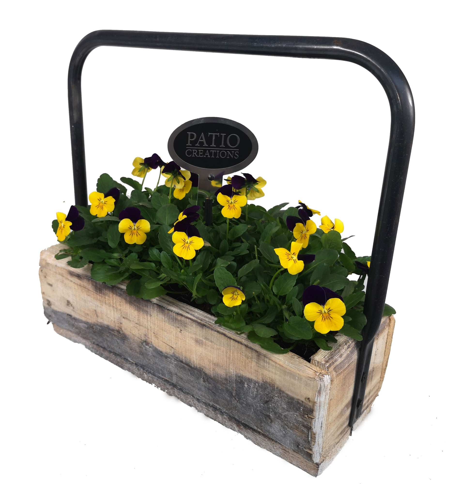 V671-9003 Viola dennenhout metaal hengsel M, D 32 cm