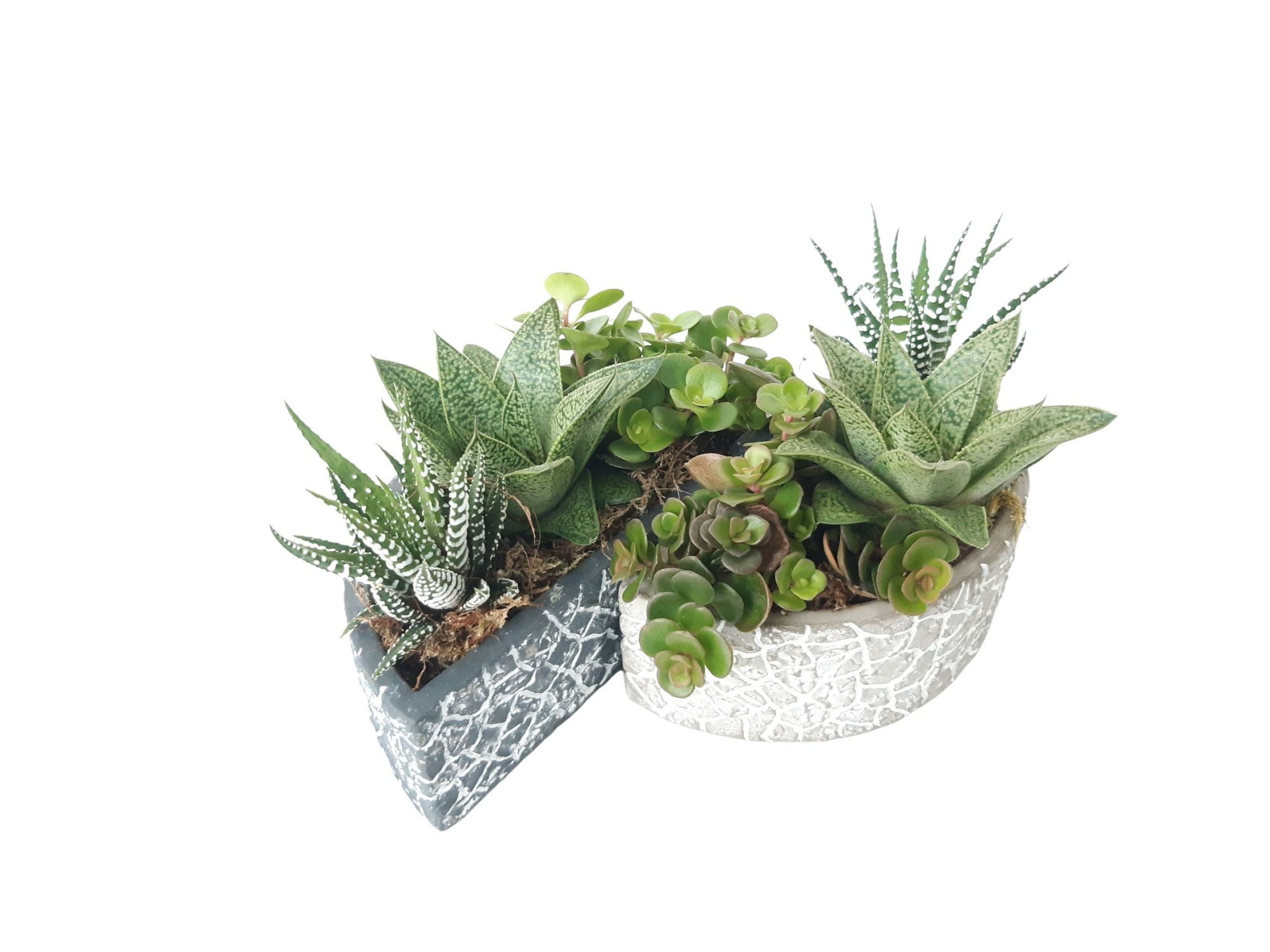 Puzzle Pots Large Grey/White Mix, D 15 cm