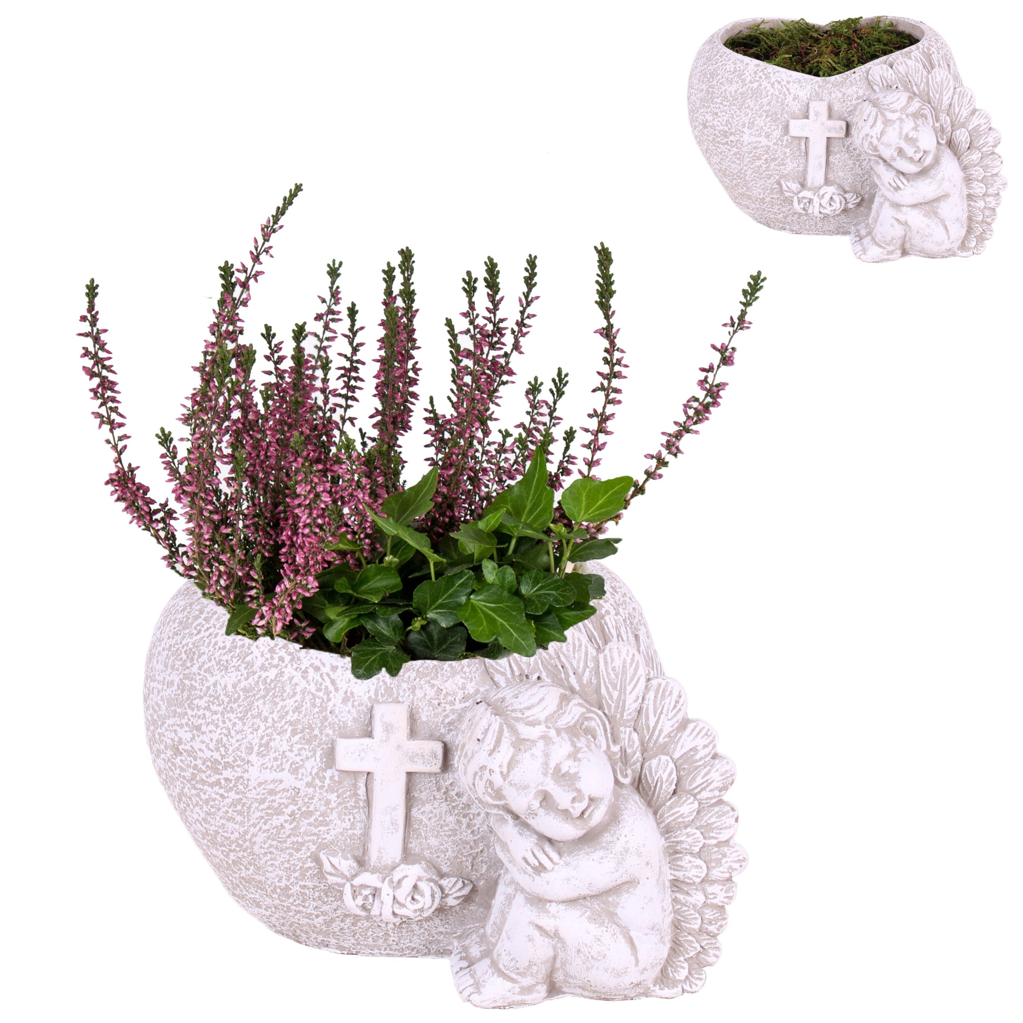 All Saints Arr. Outdoor Ceramic Angel Ø21cm 2PP, D 21 cm