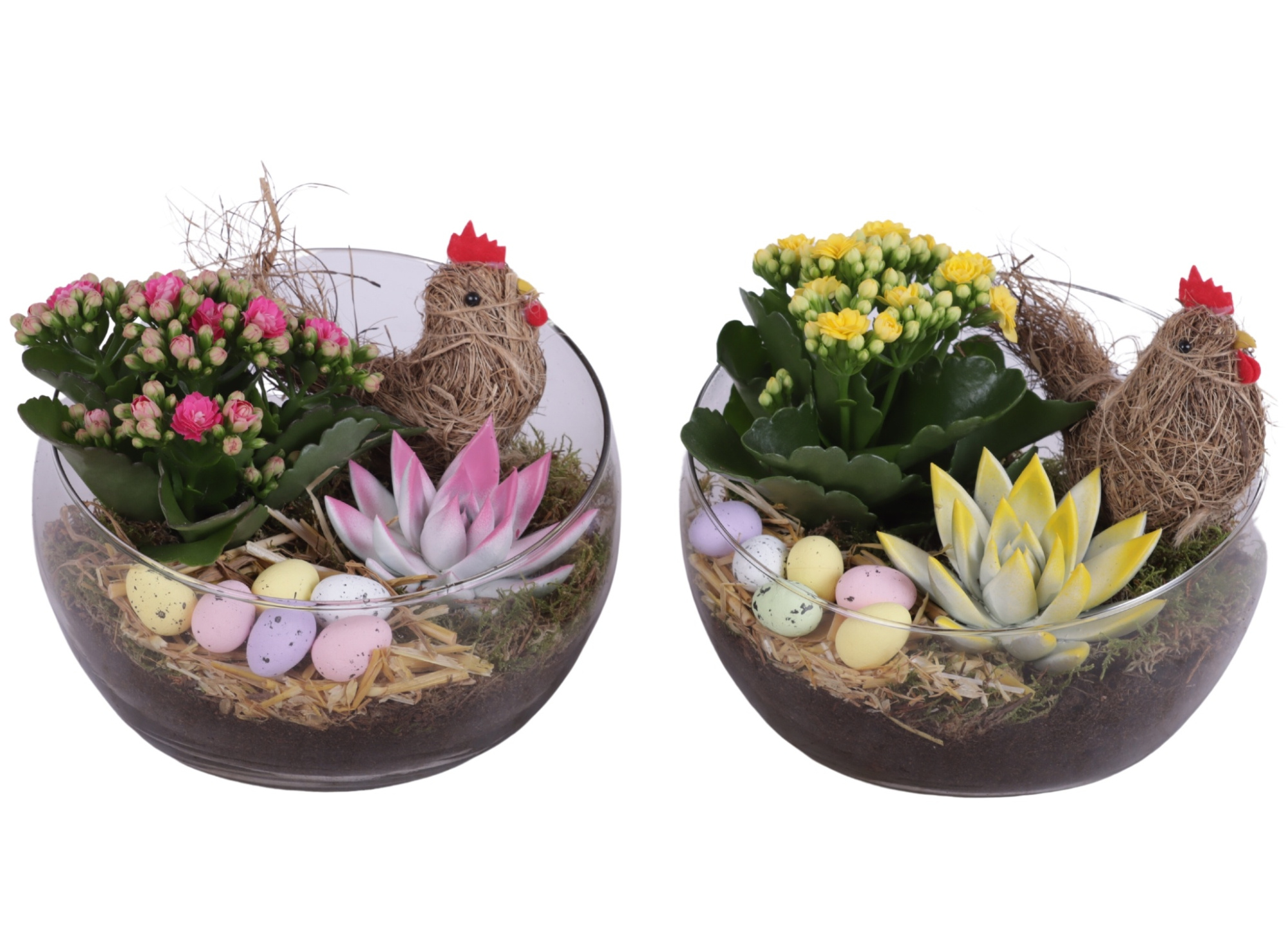 Easter Arr. Indoor Glass Bowl Vase Ø20cm 2PP, D 20