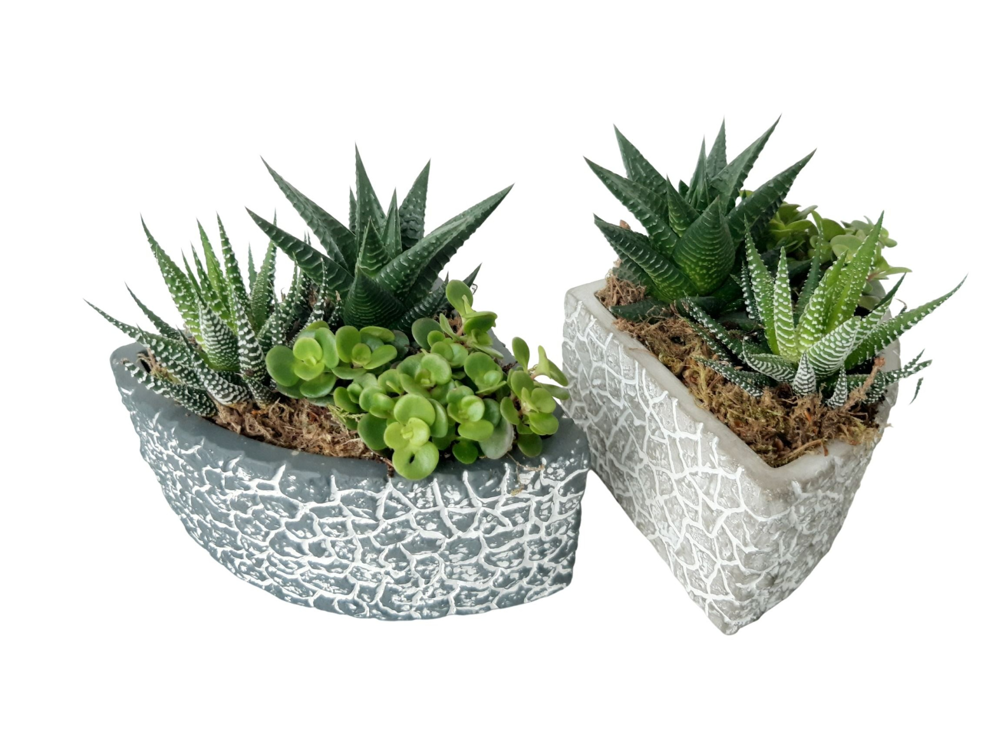Puzzle Pots XL Grey/White Mix, D 17 cm