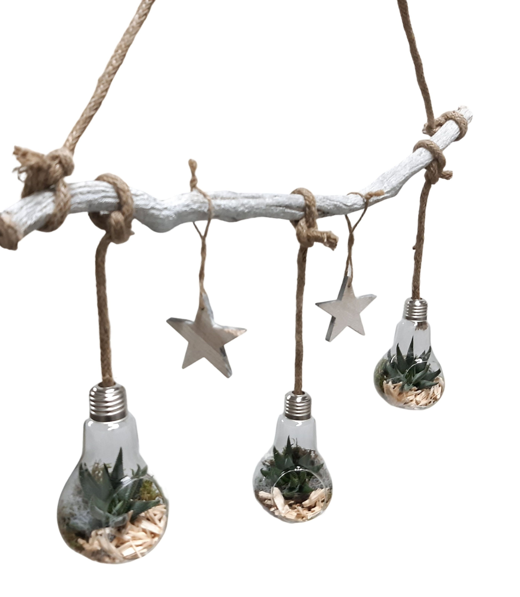 HDR600WH hangtak 50cm, 3 glasdruppels, kerst, D 50 cm