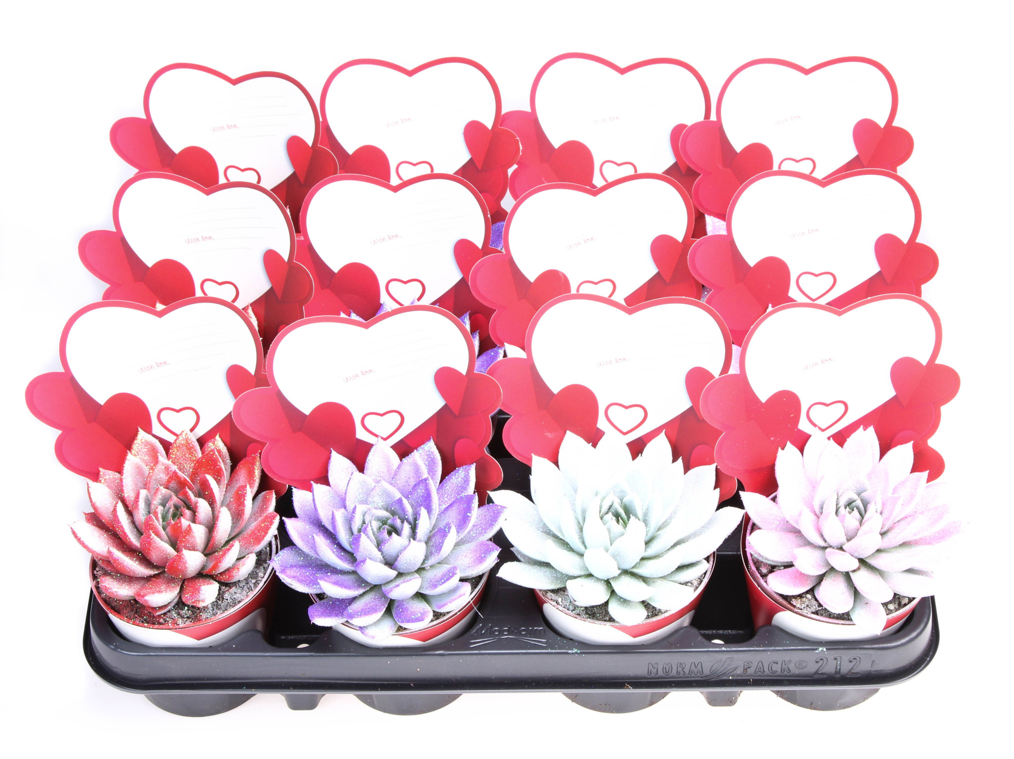 Potcover little love Valentine Glitter, D 8,5 cm