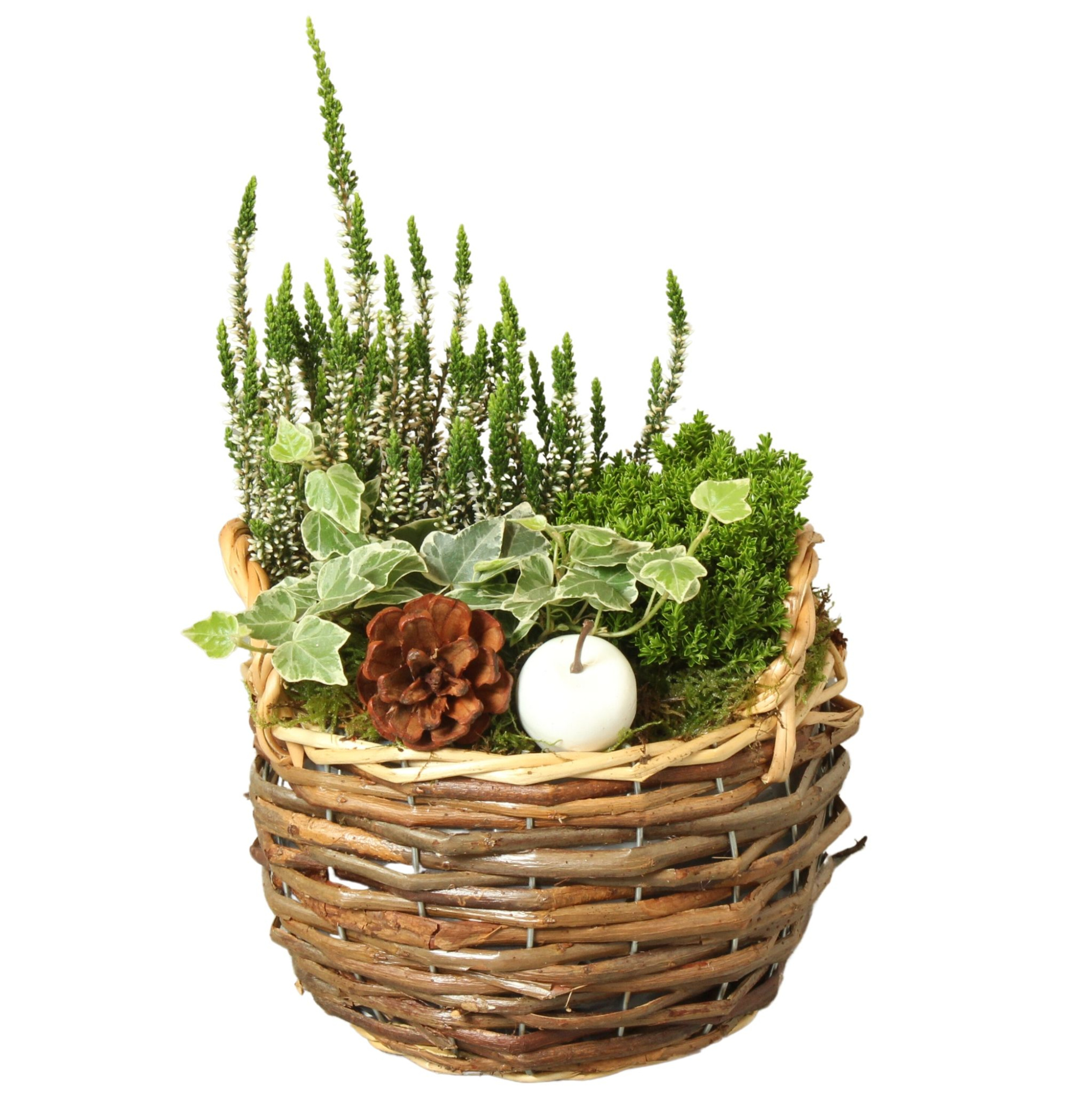 All Saints Arr. Outdoor Willow Basket Round Brown Willow Ø19cm, D 19 cm