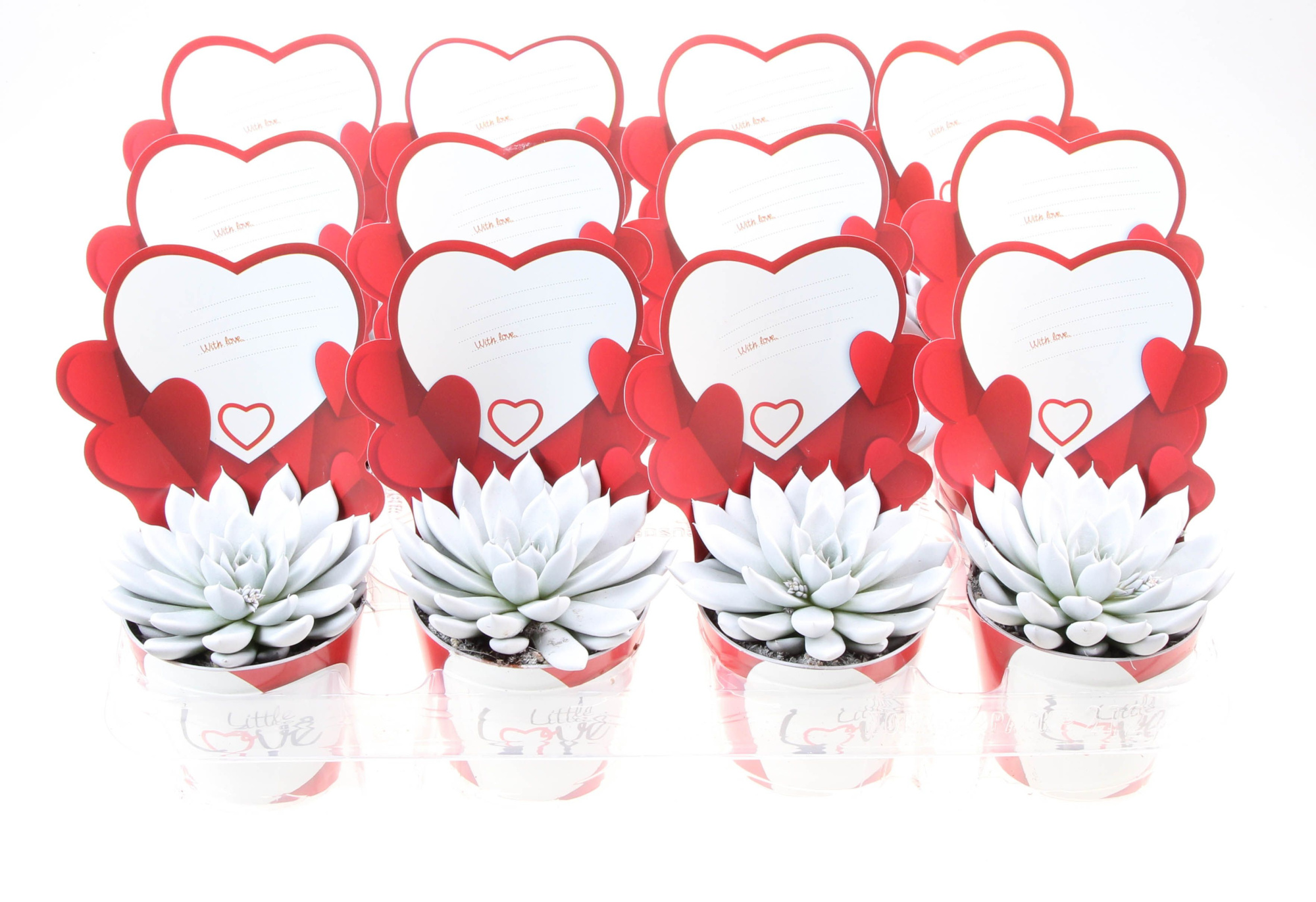 Potcover little love white, D 8,5