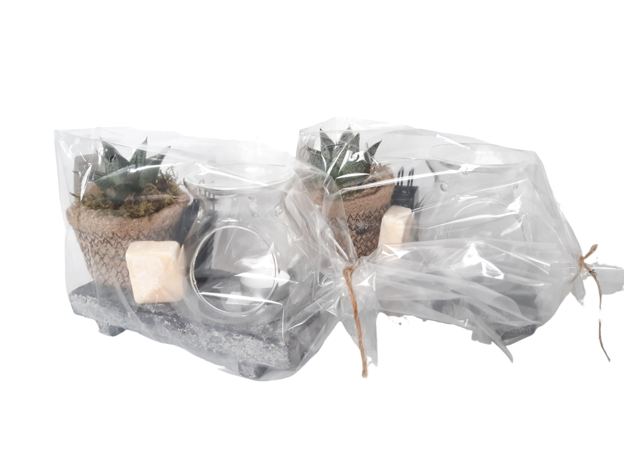 Plateau aromabrander, jute in giftpack, Vanille, Eucalyptus, D 20 cm