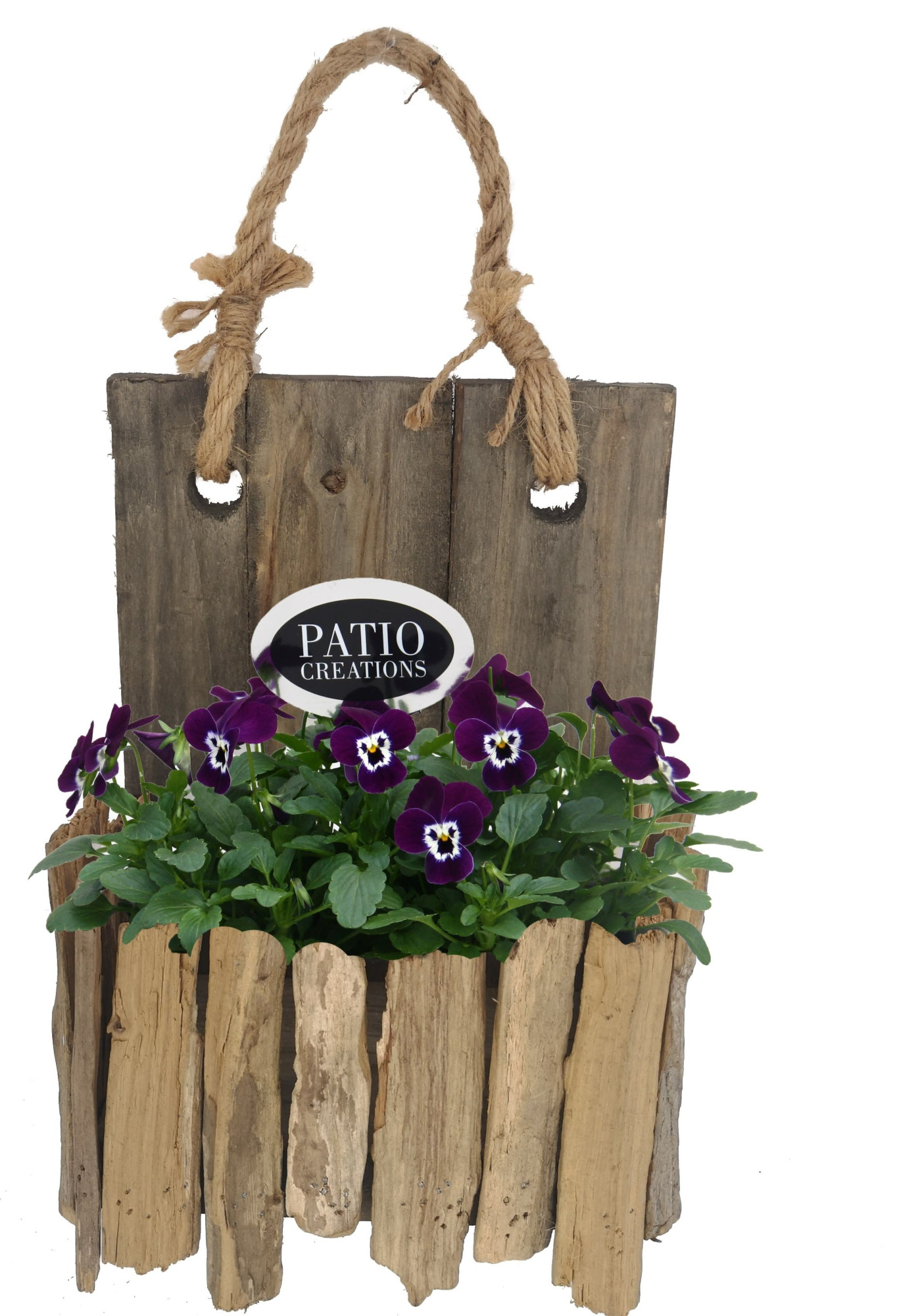 V706-9001 Viola wandhanger drijfhout S, D 20 cm