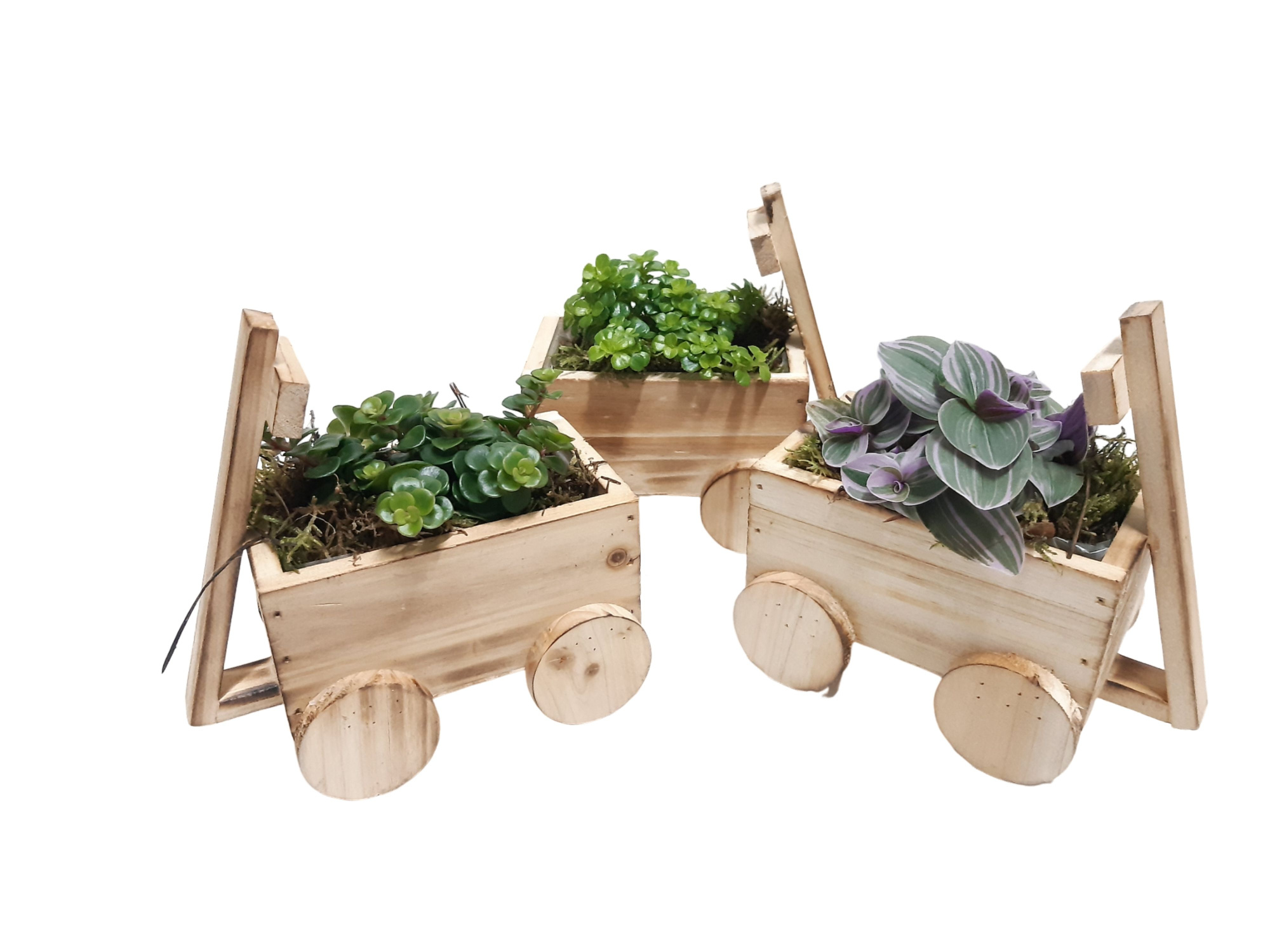 HT15BK Houten Bolderkar 15cm Gemengd, D 15 cm