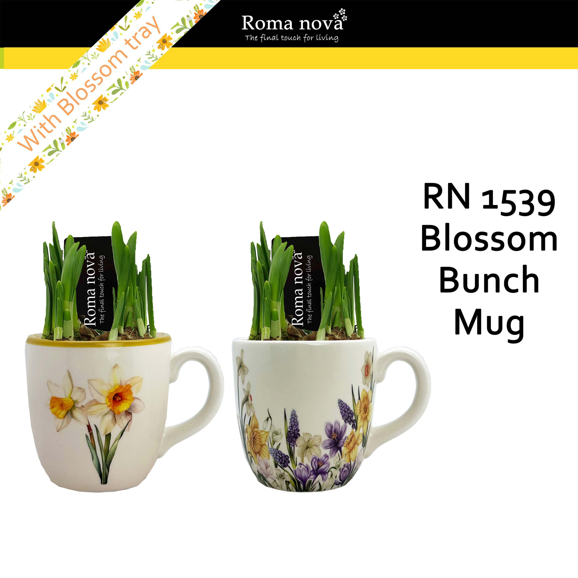 1539 - Blossom Bunch Mug (Tete a Tete), D 14