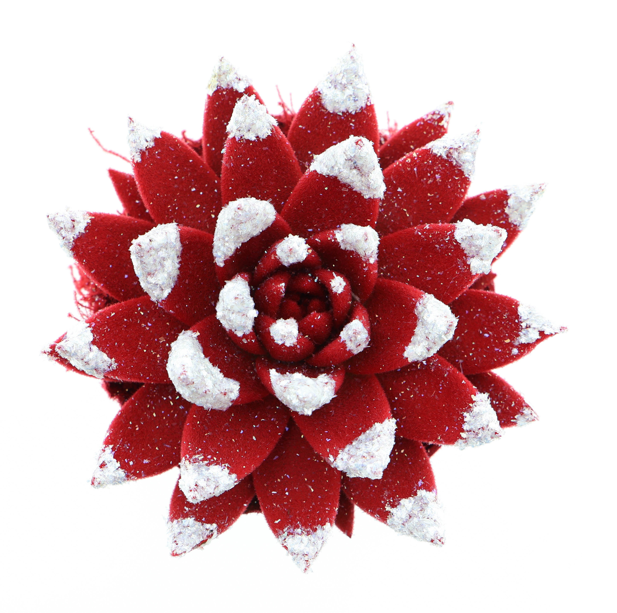 Velvet glittertips White, D 12