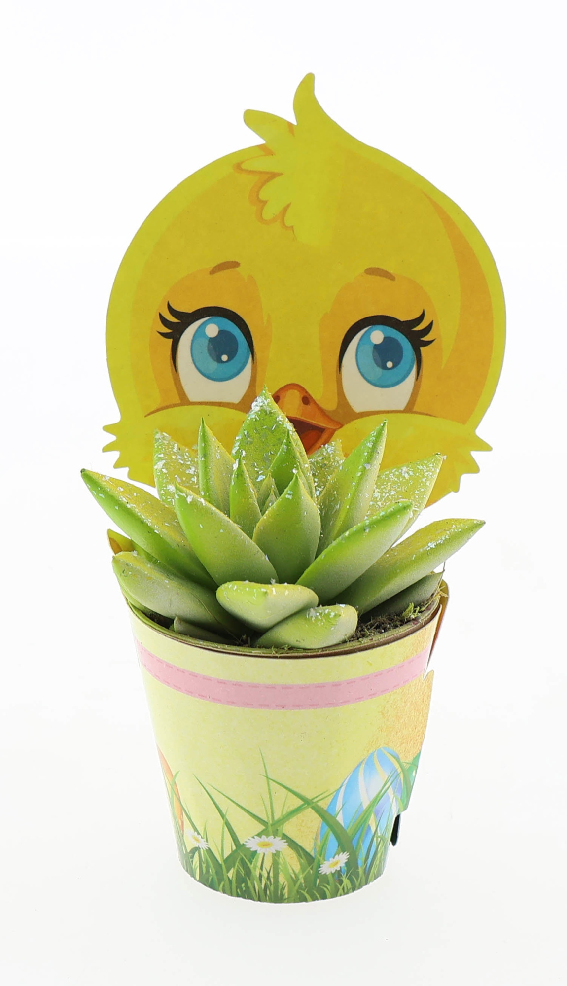 Potcover kuiken easter multi glitter, D 5,5