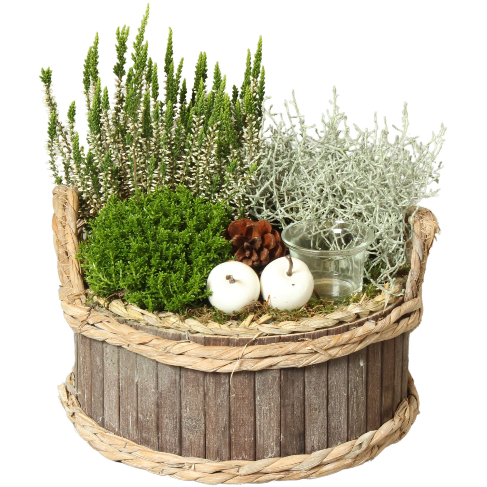 All Saints Arr. Outdoor Willow Pot Round Waterhyacinth Rim Ø25cm, D 25 cm