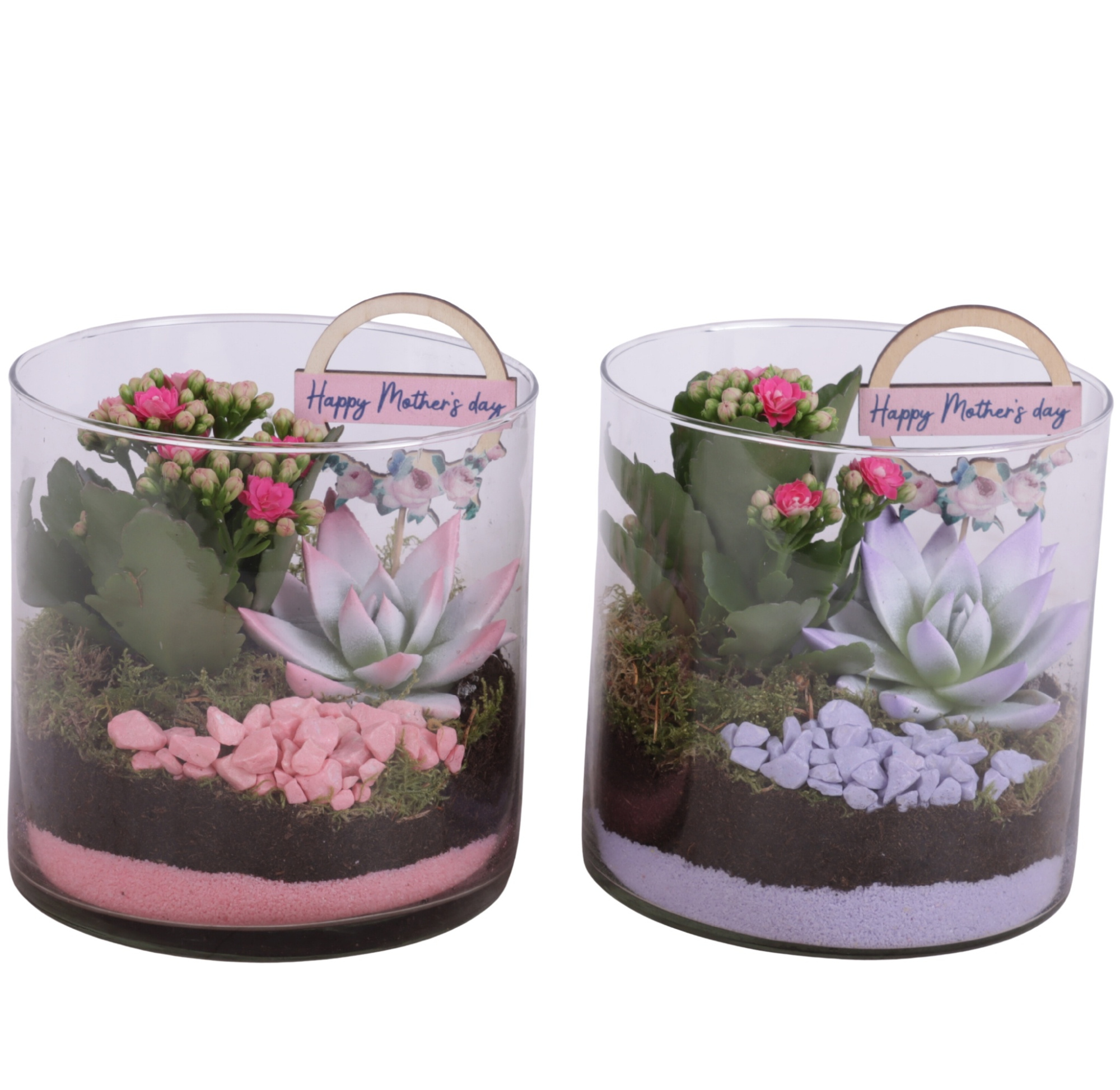 Mothersday Arr. Indoor Glass Vase Cylinder Ø15cm 2PP, D 15