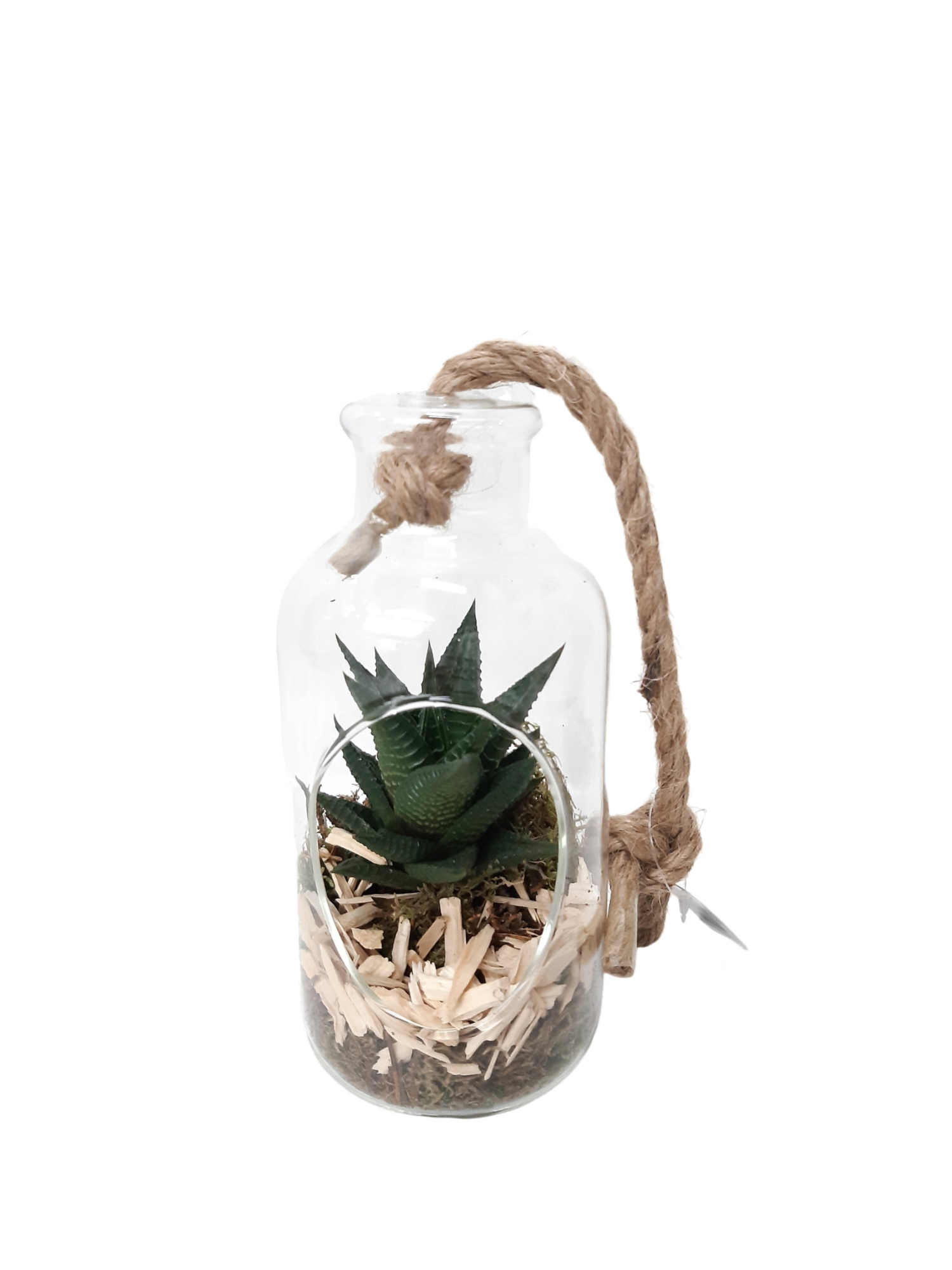 HDR09NAT flesje 8/17cm + touw, D 8 cm