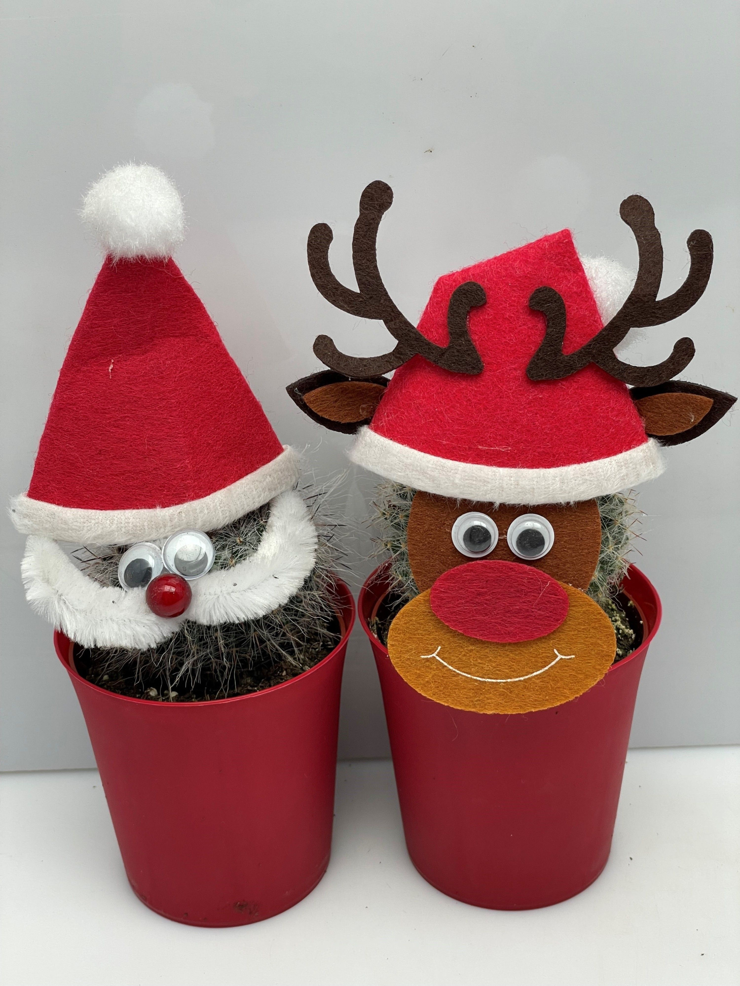 965 50%Reindeer50%kerstman kerstpot cac6,5 cm, D 7,5 cm