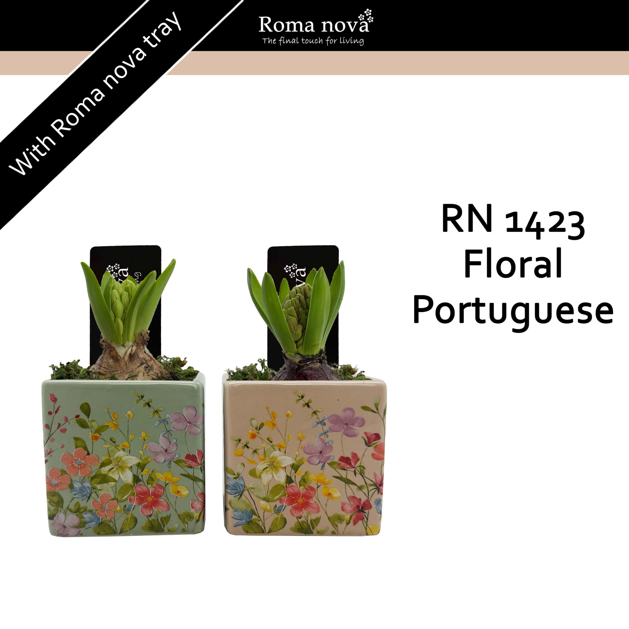 1423 - Floral Portuguese (Hyacint), D 8