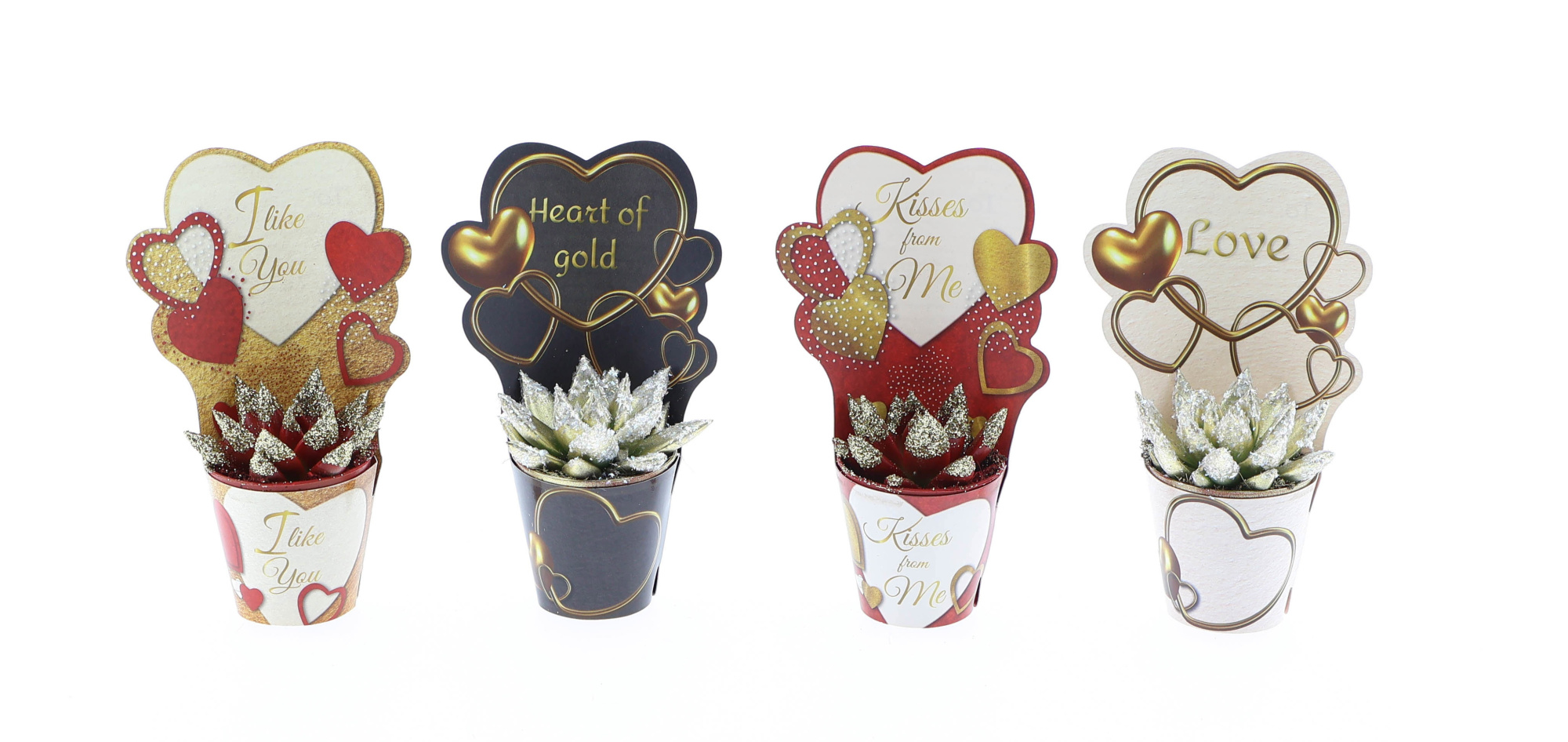 Potcover love mix glitter tip, D 5,5