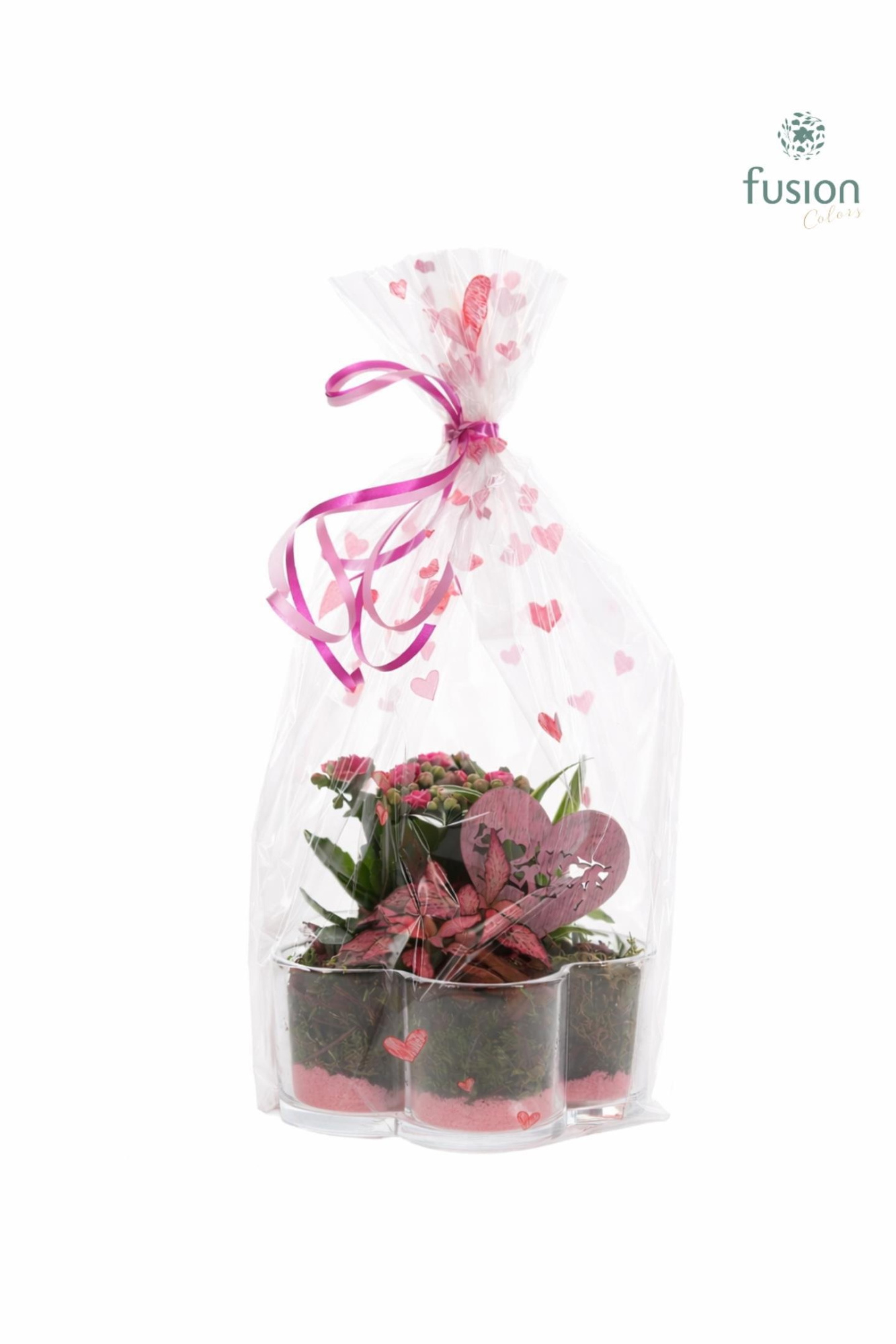 Glazen Bloemschaalmet Arrangement, D 18