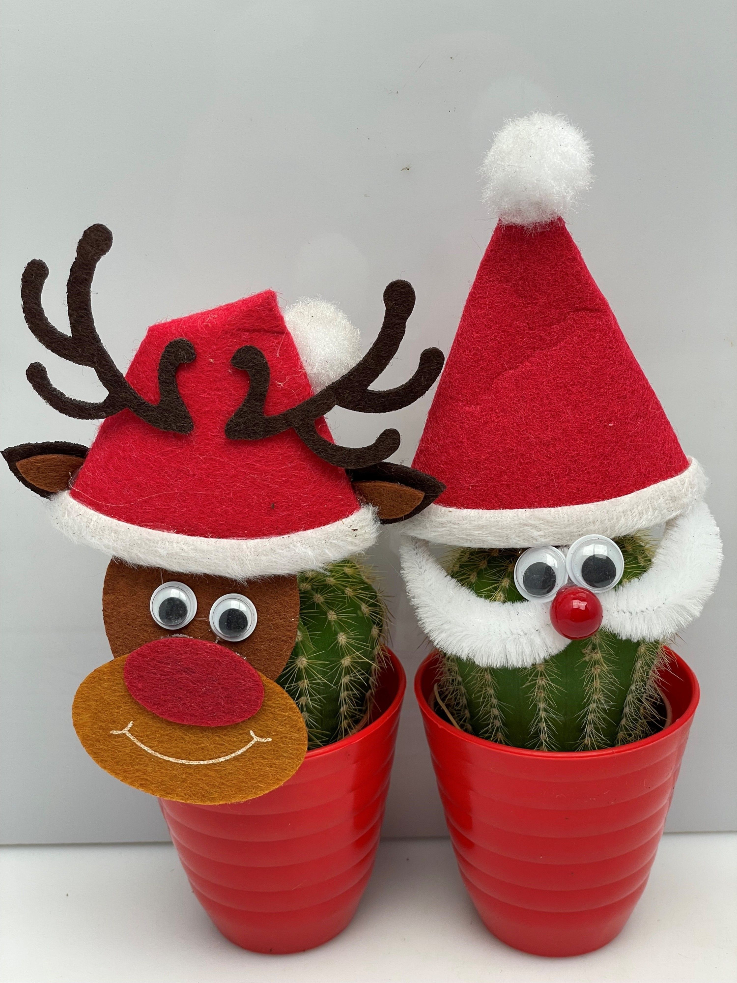 960 50%Reindeer50%kerstman kerstpot cac5,5 cm, D 6,5 cm