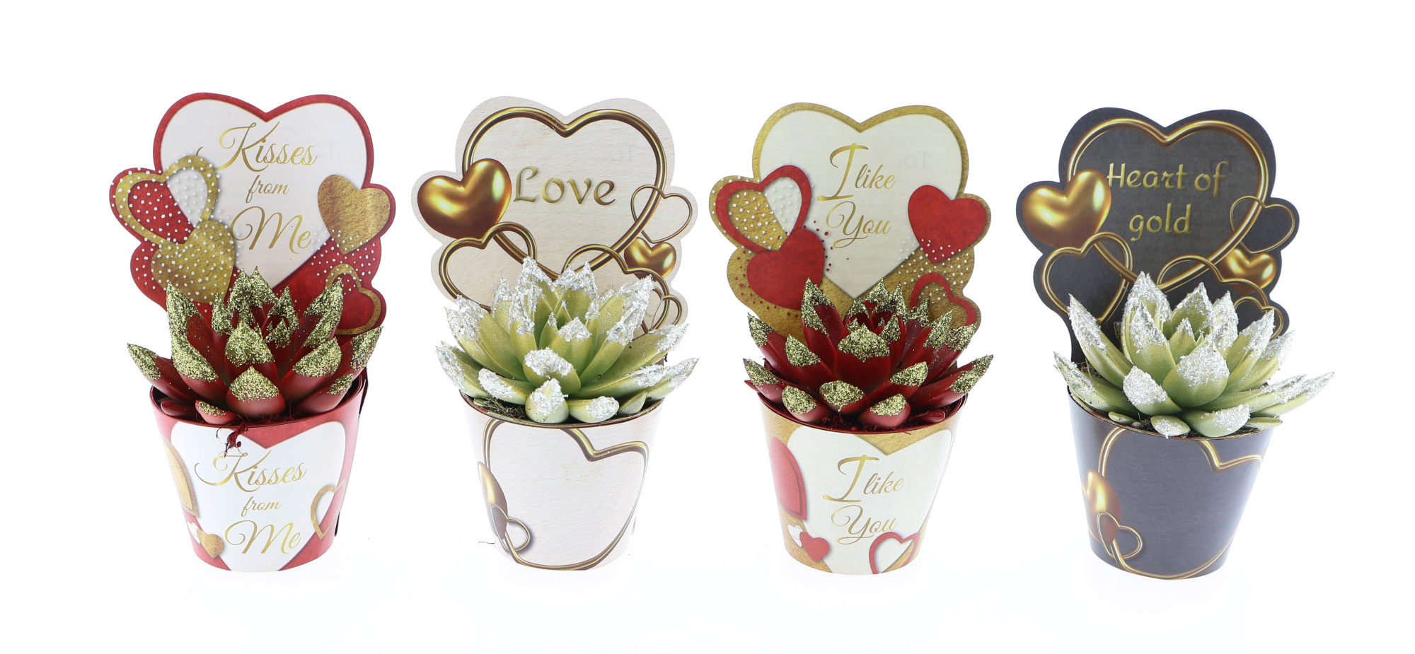 Potcover love mix glitter tip, D 8,5