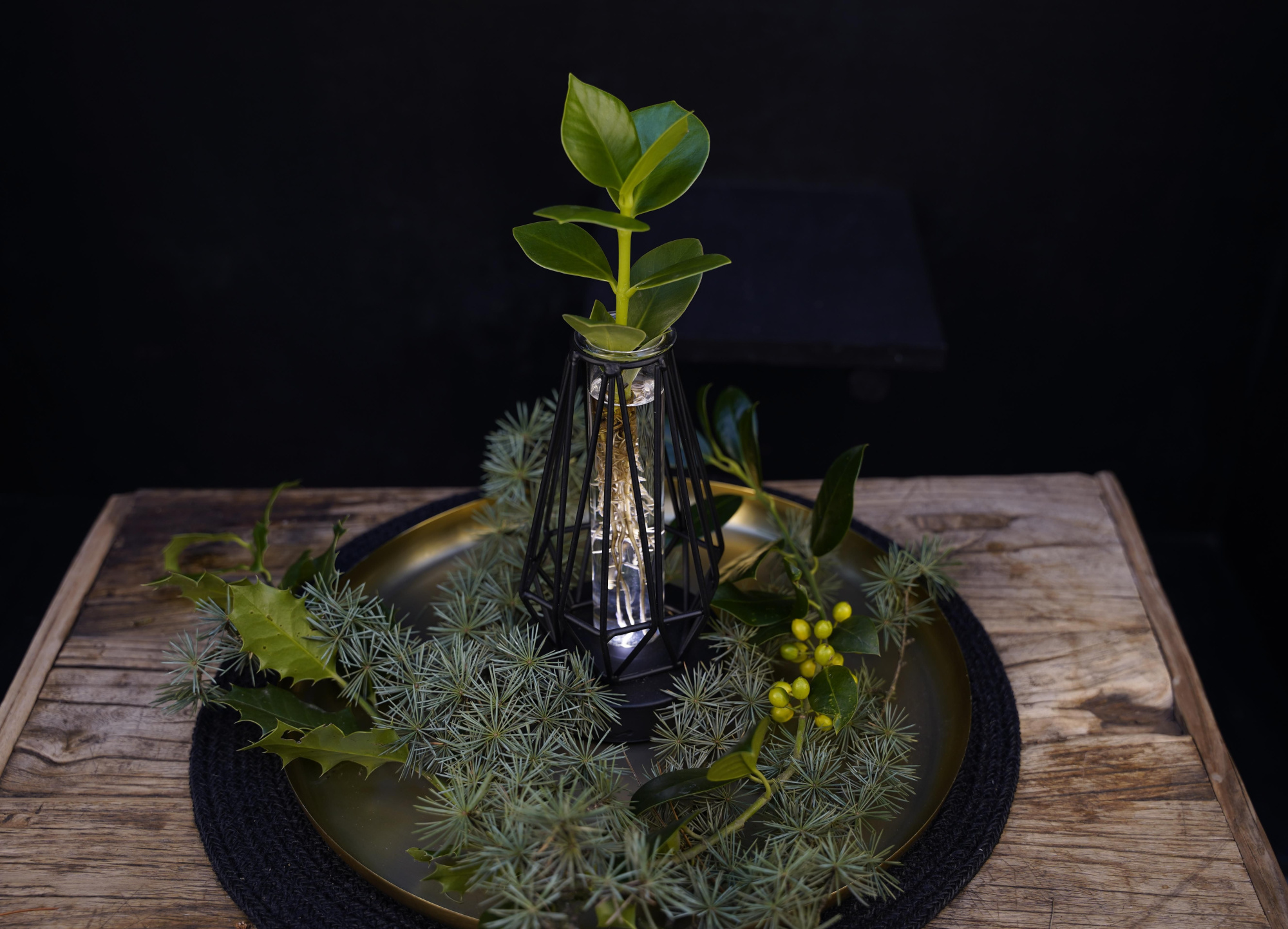 Christmas | Mix in Turijn glas + led - levertijd: 24 uur, D 7 cm