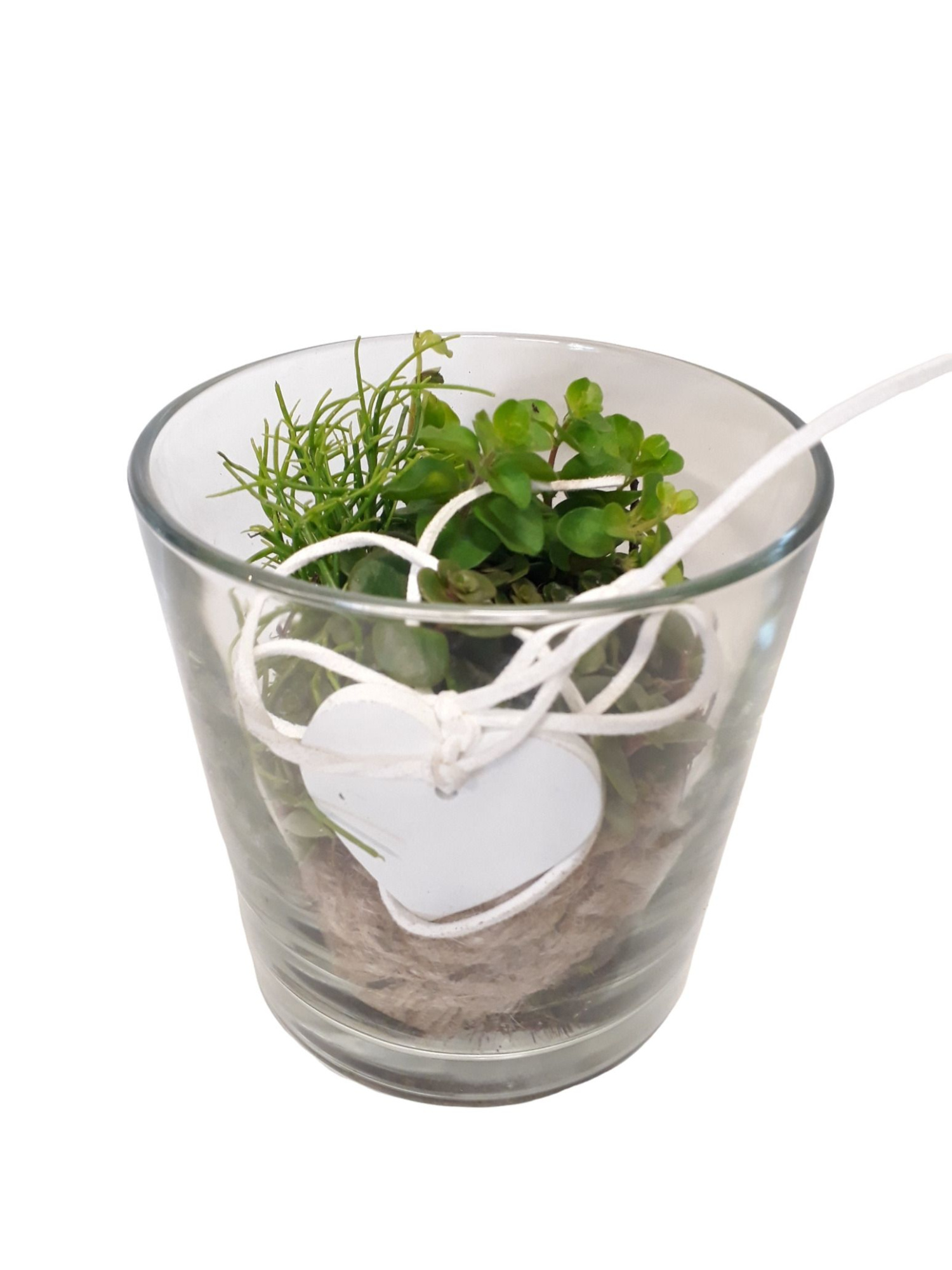 534GMX Cil.glas + jute mini groen mix, D 13