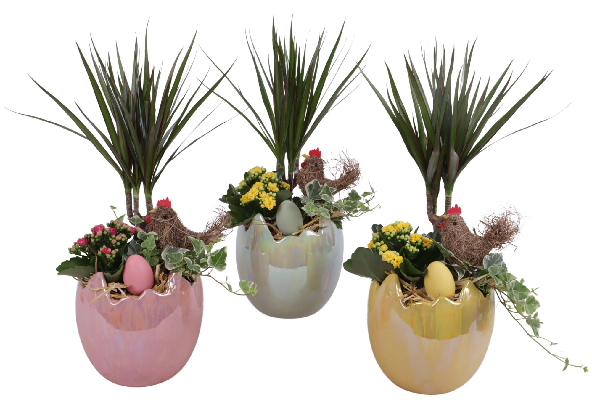 Easter Arr. Indoor Ceramic Egg Pearl Glazed Ø18cm 3PP, D 18